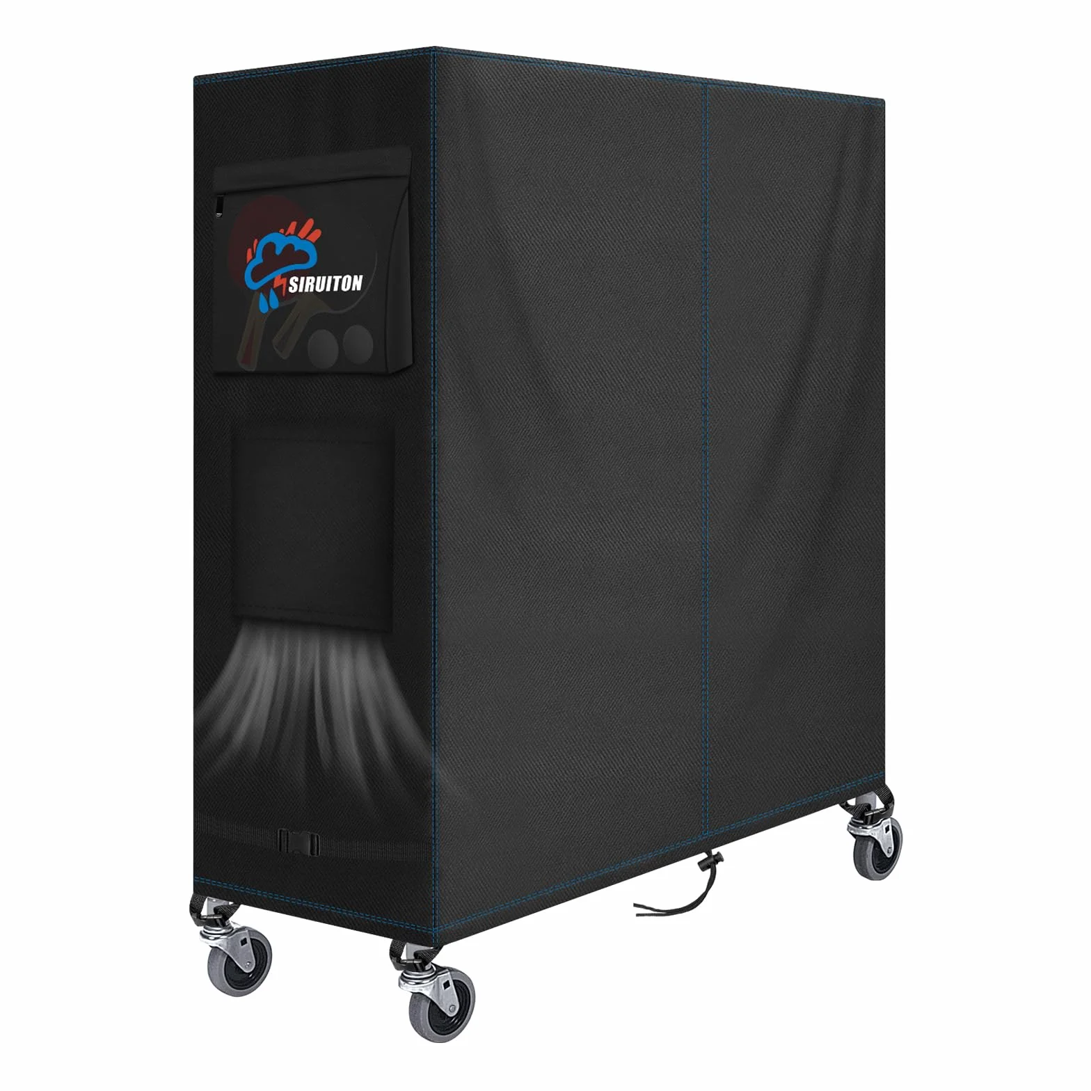 SIRUITON Funda de mesa de ping pong impermeable 165x70x185cm negra