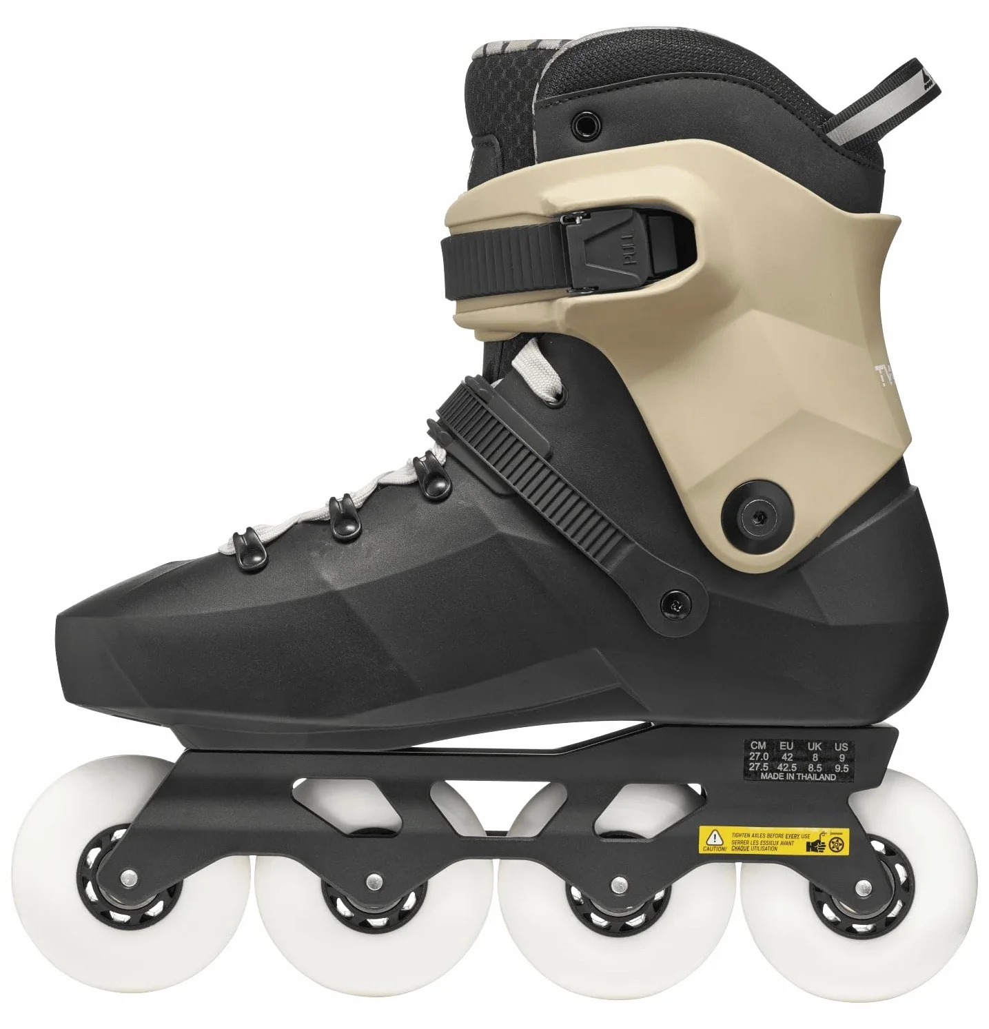 Rollerblade Twister XT Patines Freeskate Urbano Negro/Arena/Rojo con Ruedas Hydrogen Spectre 80 mm y Guía de Aluminio Extruido