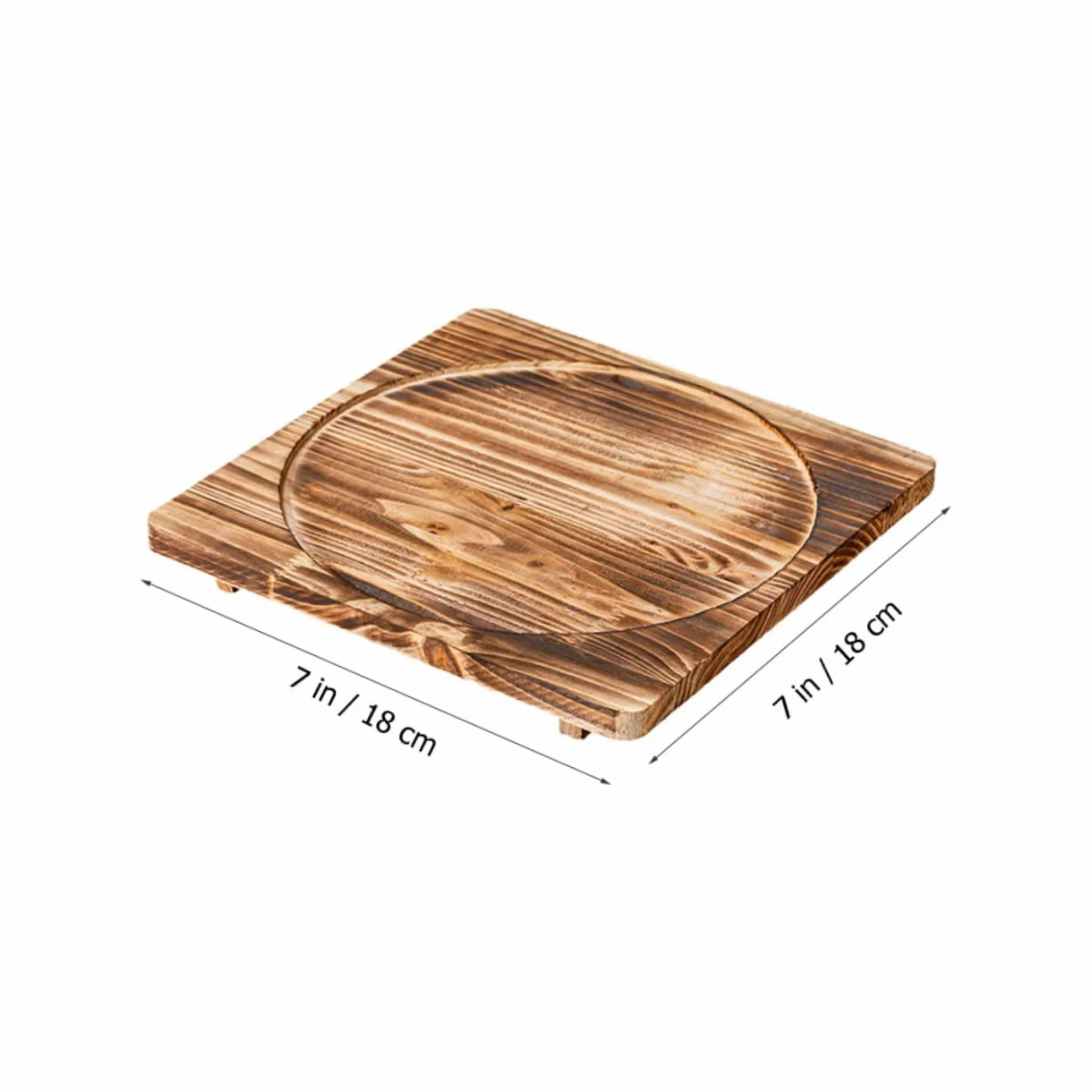 NUOBESTY Almohadilla Aislante de Madera Maciza para Cacerolas Base de Madera Resistente al Calor Accesorio de Cocina para Proteger Superficies Cocción