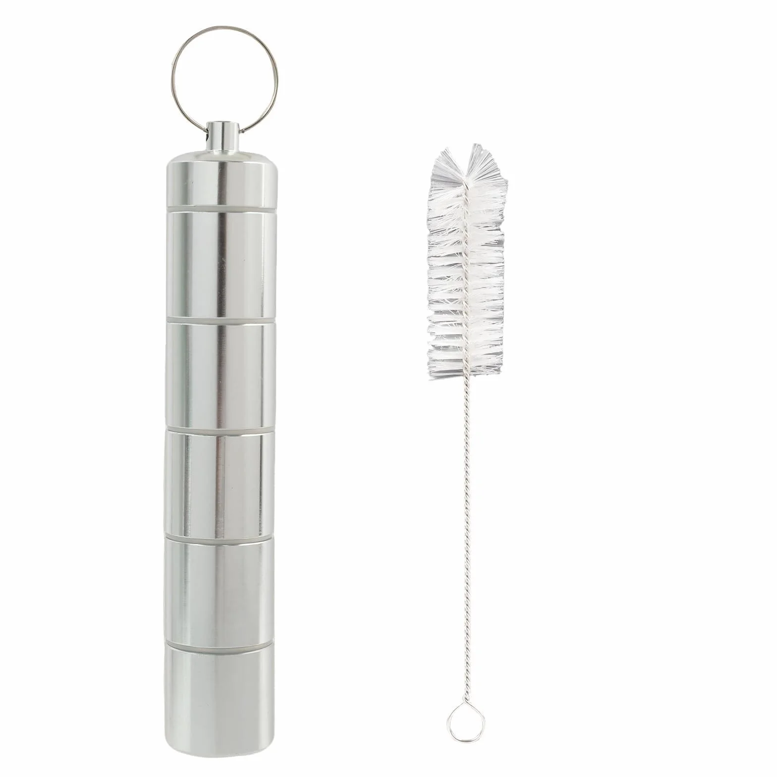 Juego de Mini Tarros de Especias 5 en 1 con Tapa, Impermeables y a Prueba de Fugas, Fabricados en Acero Inoxidable y Aluminio, Dispensadores para Camping Picnic Barbacoa Aire Libre y Cocina