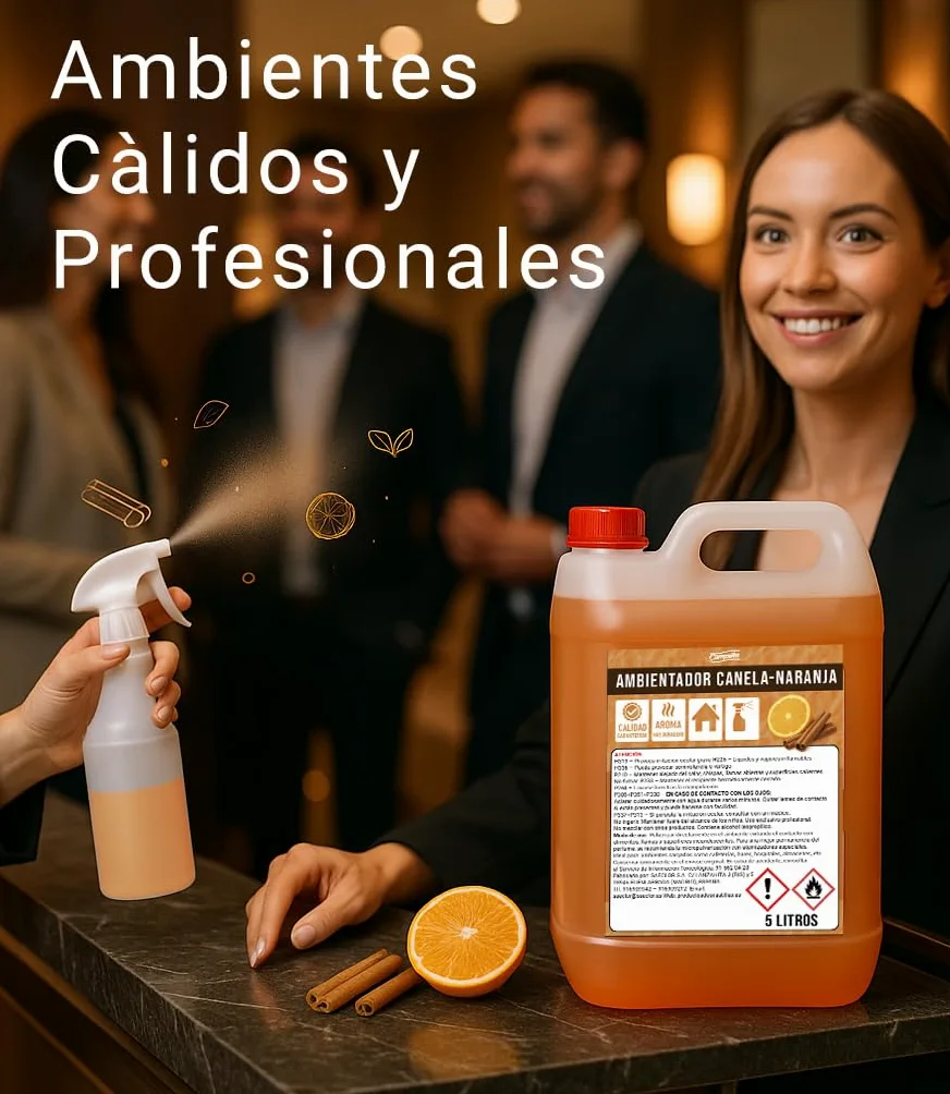 Ambientador Canela Naranja Aroma Profesional Duradero 5 Litros Neutraliza Olores Ideal Hogar Oficina Tiendas Hoteles Restaurantes Uso Intensivo Listo Para Usar Gran Rendimiento