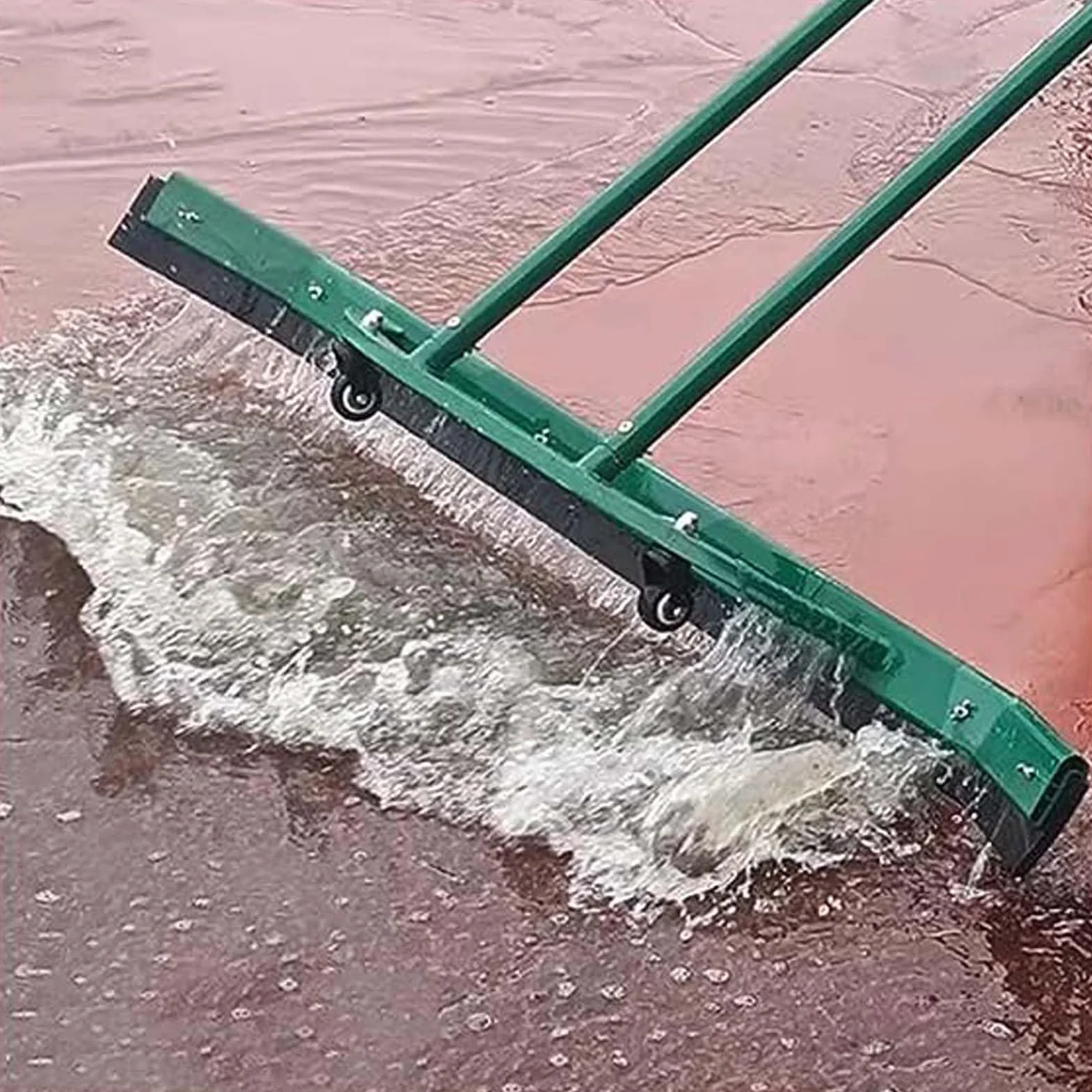 Escobilla de goma de aluminio, removedor de agua para pisos, escoba de 53 pulgadas de ancho con tira de goma de repuesto, empujador de agua a prueba de óxido para superficies lisas