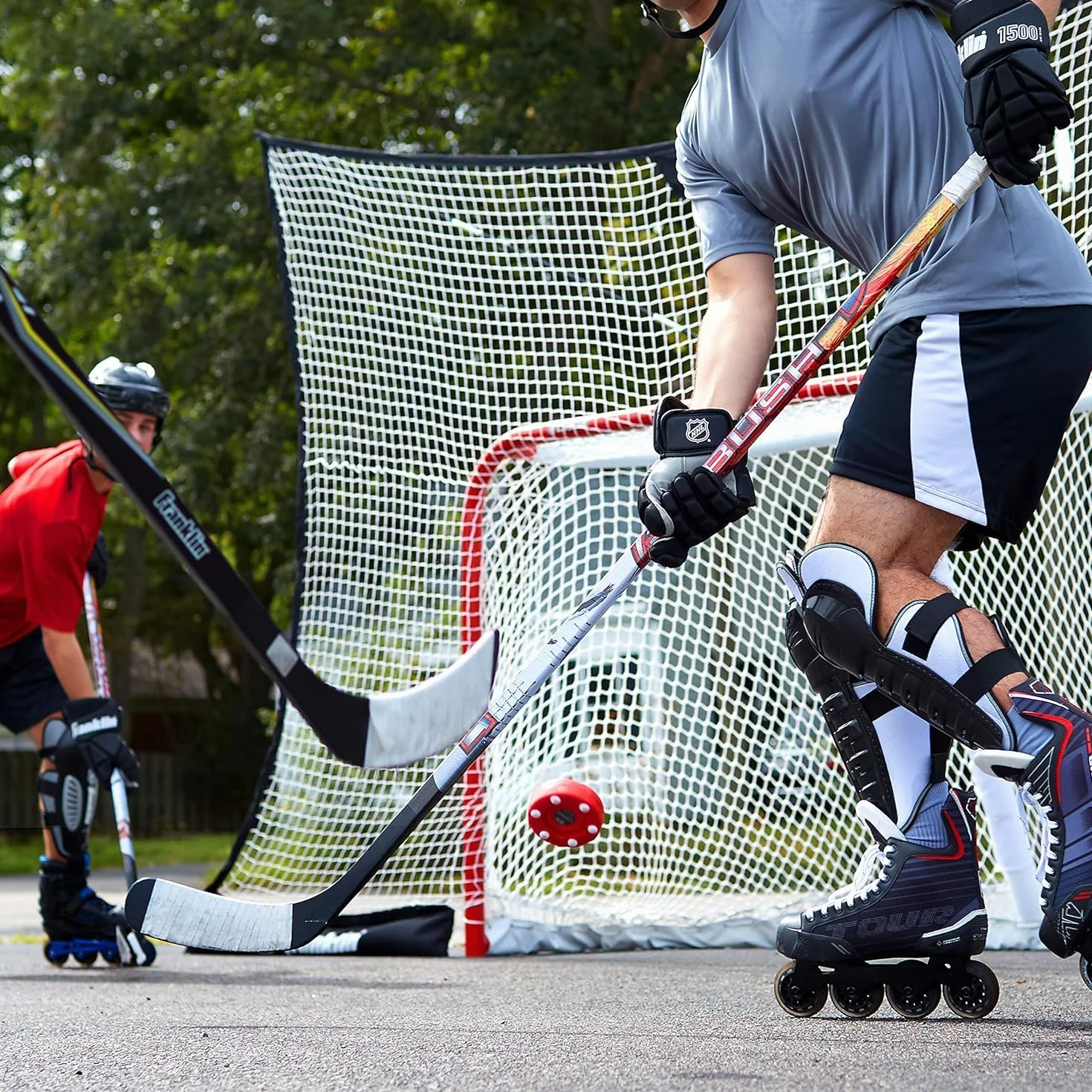 Kiuiom Puck De Hockey En Línea Para Suelo, Rojo