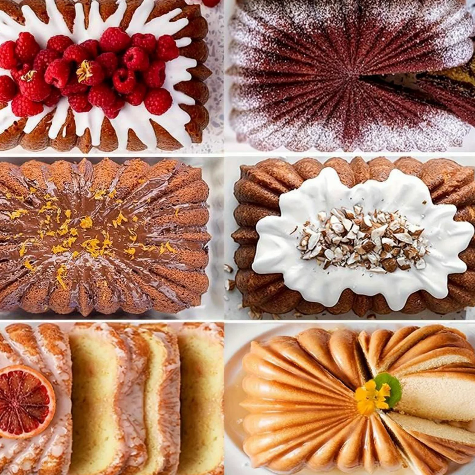 Molde De Silicona Para Pan Forma de cocina casera reutilizable | 4 Piezas Molde Pan De Sándwich Pasteles, brownies, pastel de carne, empanadas, lasaña, quiches,