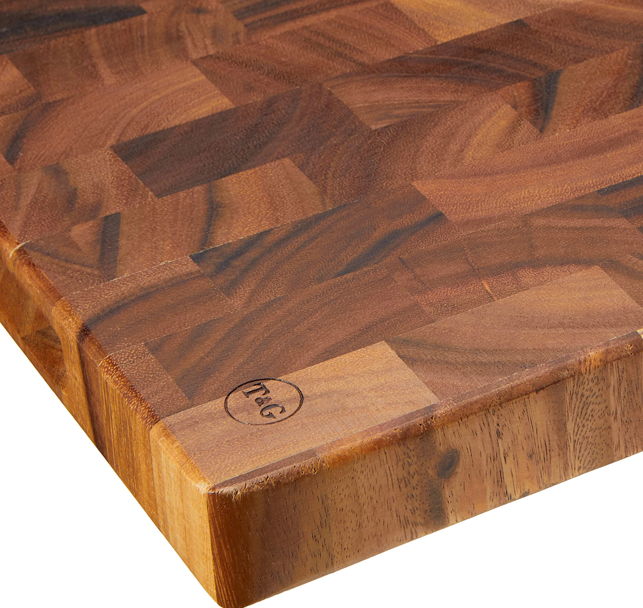 T&G Tuscany - Tabla de cortar rectangular (madera de acacia, con ranuras para transportar) Estilo 3