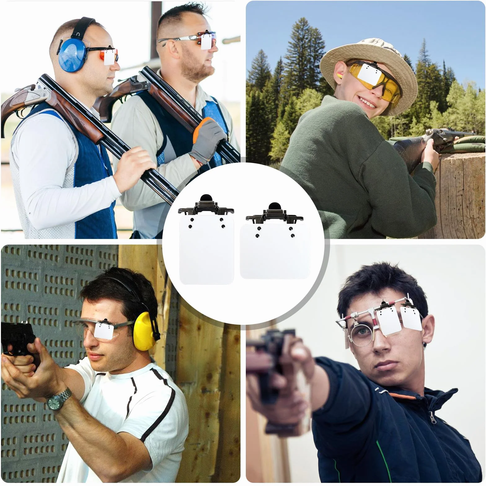 BORDEAG Parche Para Gafas De Tiro Con Arco y Bisel, Ayuda Al Objetivo Para Visor De Vista
