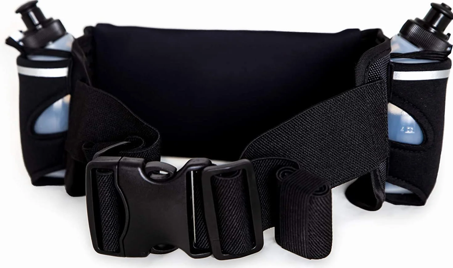 Cinturón para Correr con Portabotellas Impermeable para Smartphone Hombres Mujeres (Verde)