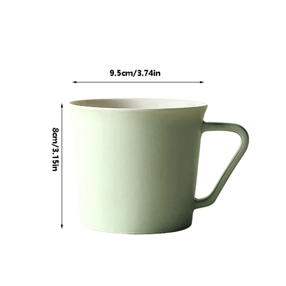 Tazas Taza de cerámica, 1 Pieza Tazas café 350 ml for el hogar, la Oficina, té con Leche, Latte y Capuchino Tazas de Café(Beige)