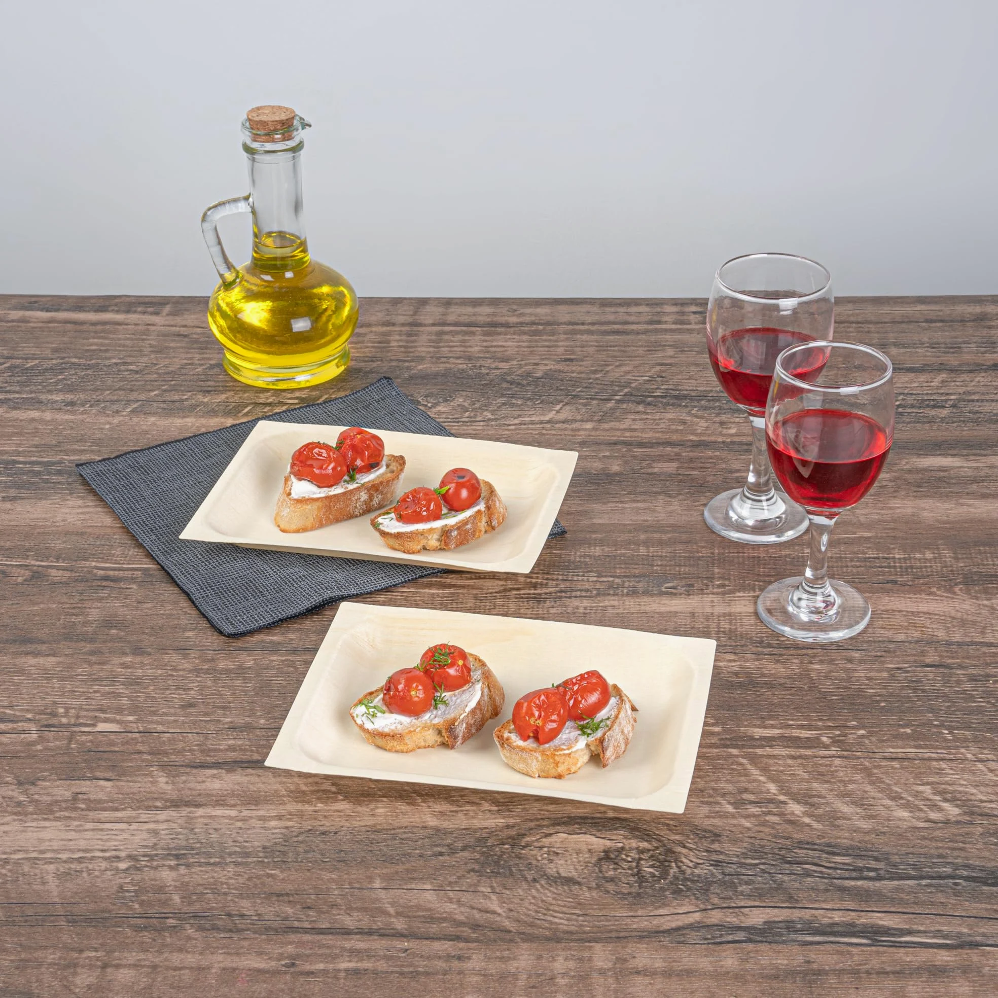 Restaurantware - Platos de servir Taipei de 7 x 5.1 pulgadas, 200 platos desechables para fiestas, sostenibles, a prueba de grasa, platos de madera de álamo, resistentes, para fiestas, bodas, camping,