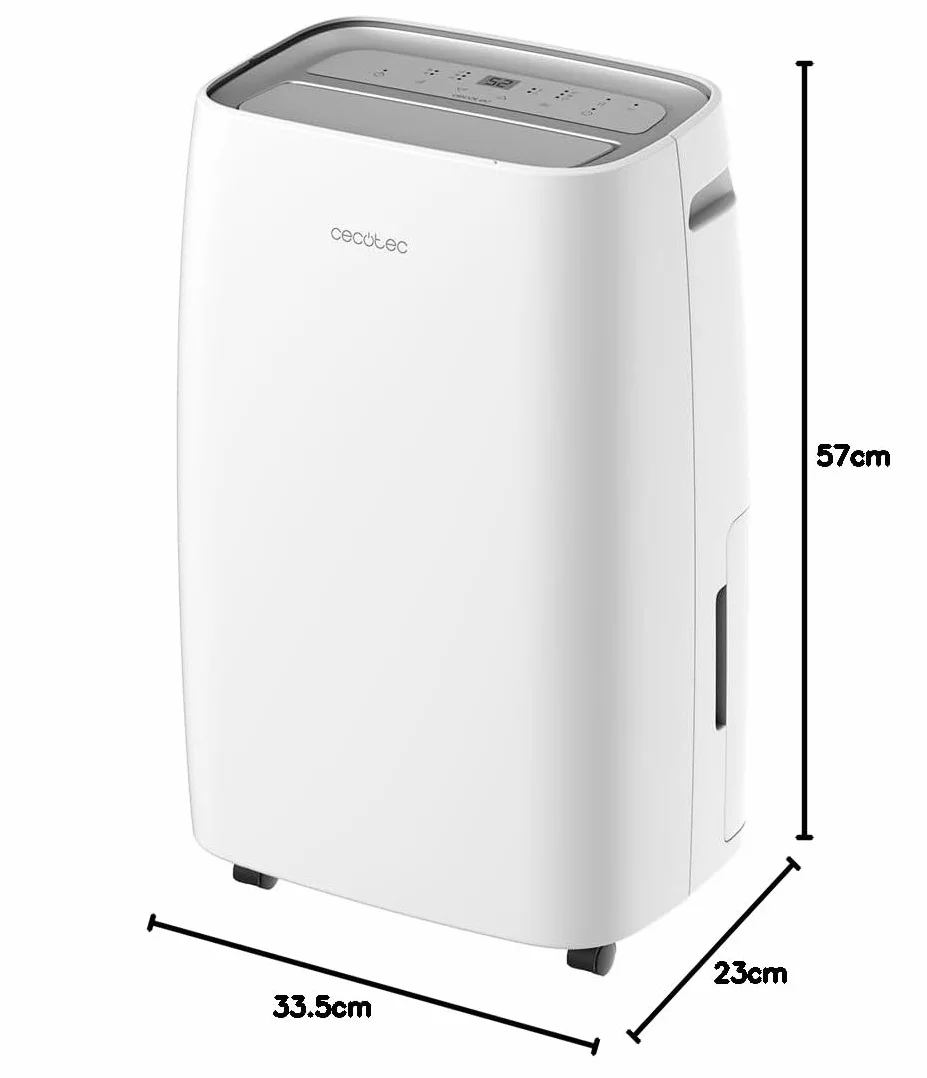 Cecotec Deshumidificador con Temporizador y Control Wifi BigDry 10000 Expert Connected. 580W, Depósito Extraíble de 6L, Deshumidificación de 30L/día, Selección de Humedad, Secado de Ropa