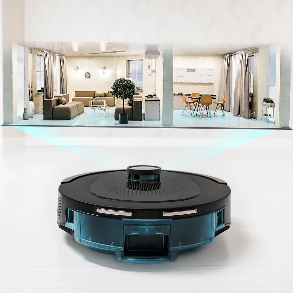 Cecotec Robot Aspirador y Friegasuelos Conga 8490 Ultimate Ultra Power. Navegación Láser, App, Barre, Aspira, Friega y Pasa la Mopa, 7000 Pa, hasta 170 Min Autonomía, Cepillo Central de Silicona