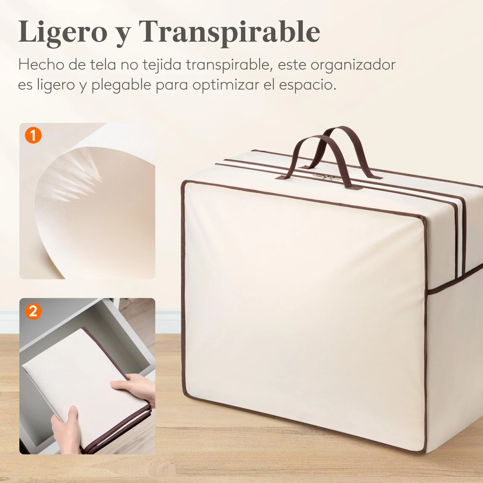 Lifewit Bolsas Almacenaje Ropa, Almacenaje Armario, Bolsas Mudanza, Organizador Armario Apilable, Bolsas Para Guardar Ropa, Edredones, Colchas, 75 L, 3 Piezas