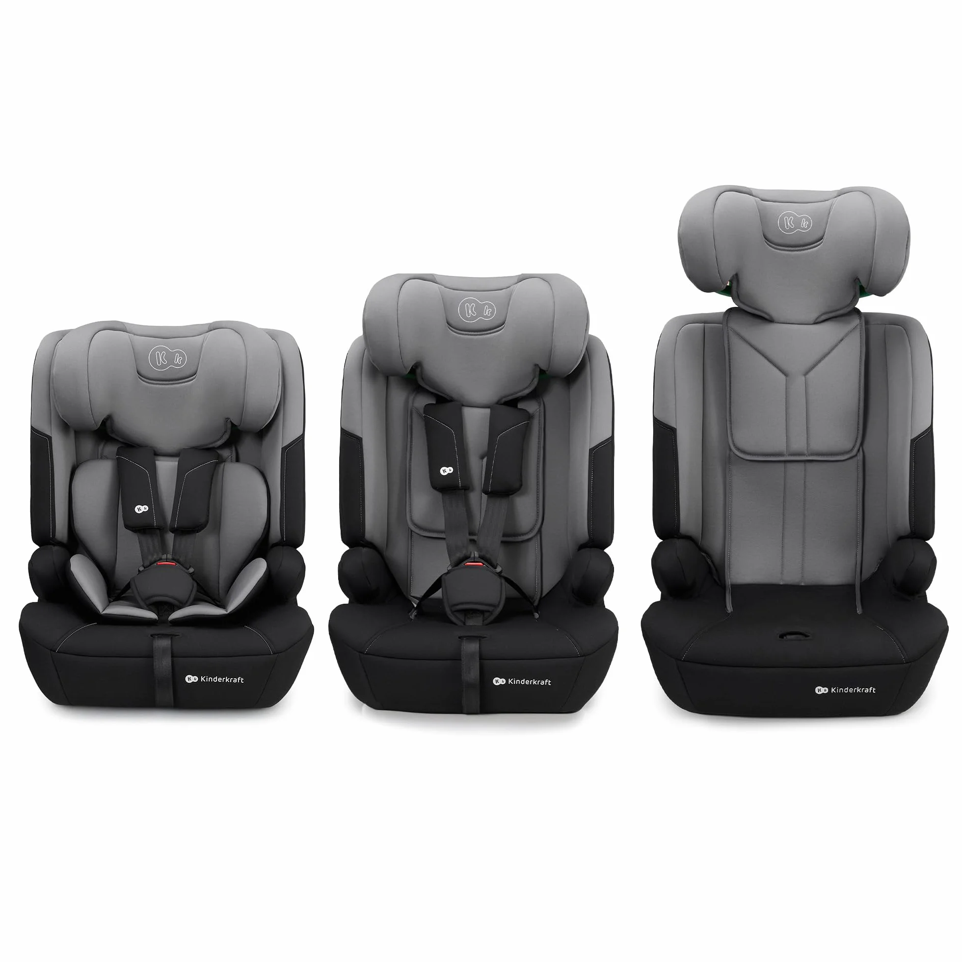 Kinderkraft SAFETY FIX 3 PRO Silla de Coche i-Size 76–150 cm ISOFIX Top Tether H-GUARD Arnés 5 Puntos Gris