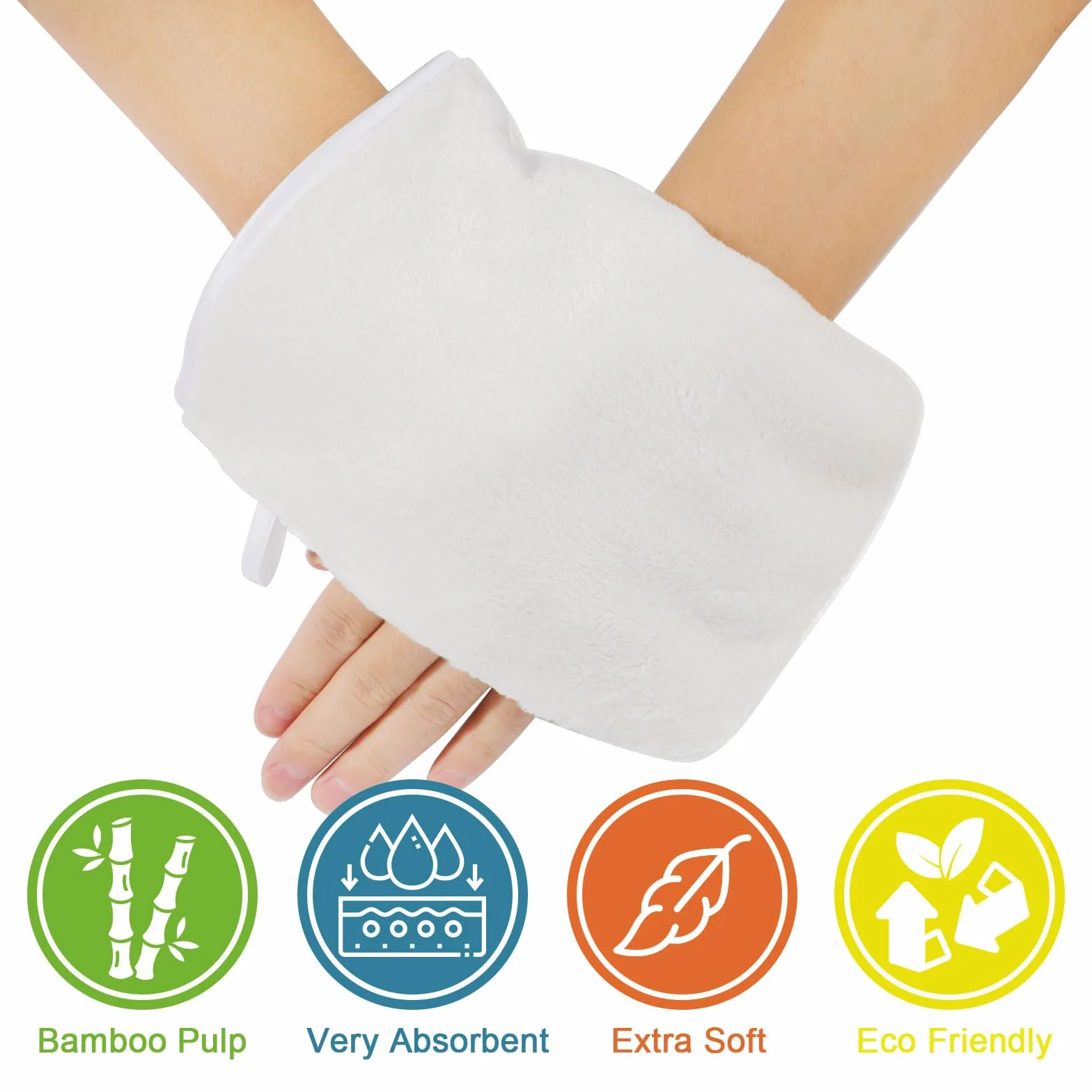 Manoplas Baño Toallas Baño Toalla Facial Toalla Cara Toalla Microfibra Toallas Lavabo Esponja Bebe Recien Nacido Toalla Desmaquillante Reutilizable Limpieza Facial 15x21cm Franela 8 Blanco