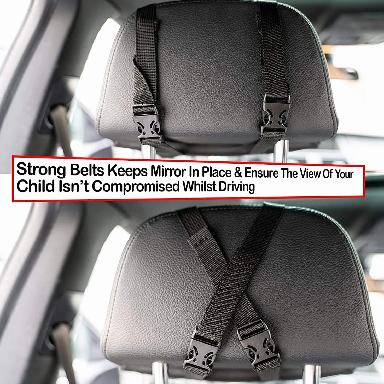 RAVIAN Espejo de coche para bebé para asiento trasero - Espejo de asiento más seguro con vista cristalina, a prueba de roturas, ajustable (paquete de 1)