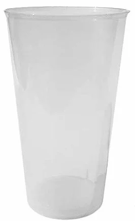 500 uds Granel - Vaso Cocktail 480 ml Reutilizable Ligero - Polipropileno (PP) - Color traslúcido - Vaso ecológico Libre de BPA, Ideal para Cerveza, cubatas, Agua