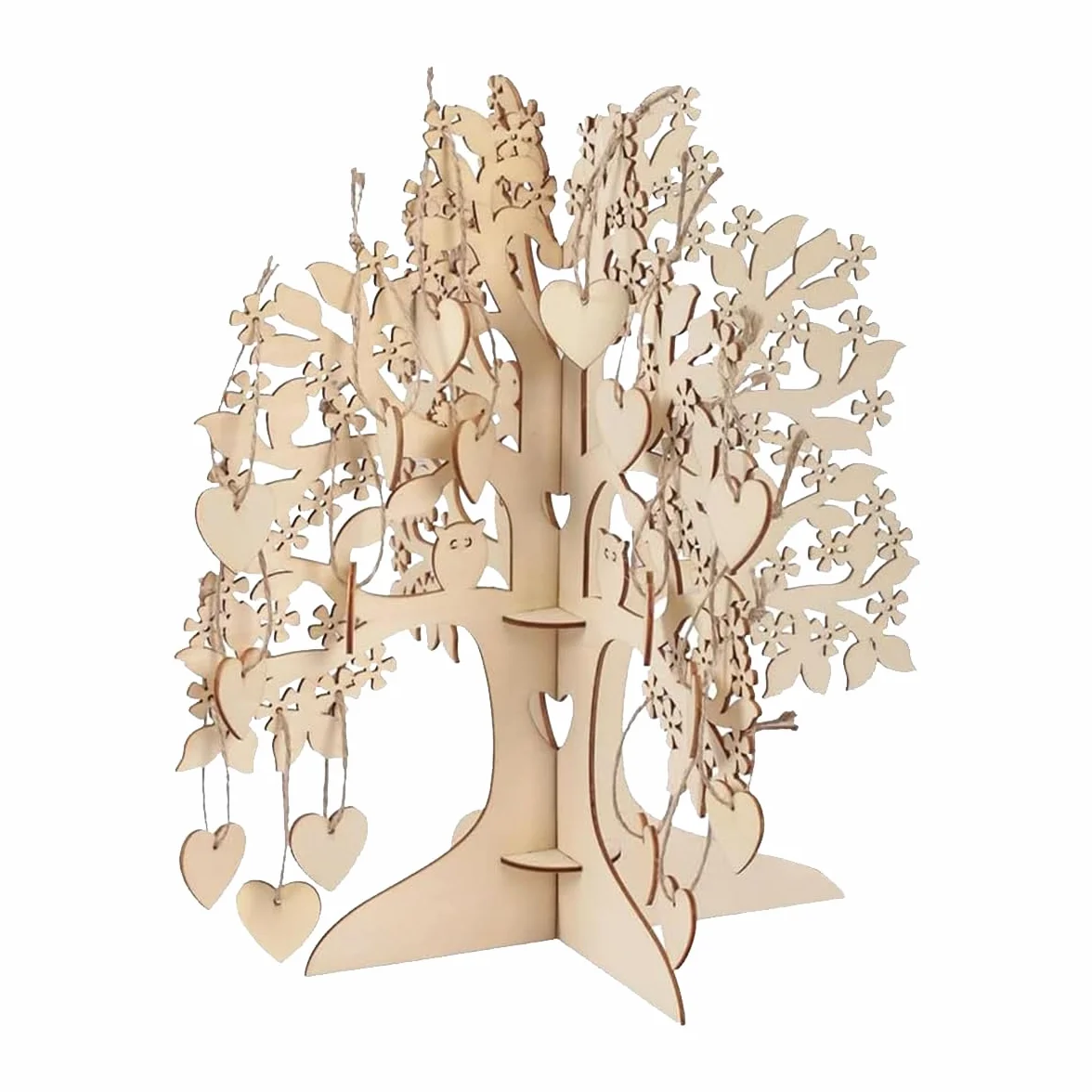 Ausi Libro de visitas de madera para árbol de deseos, juego de libro de visitas de boda para decoraciones de boda