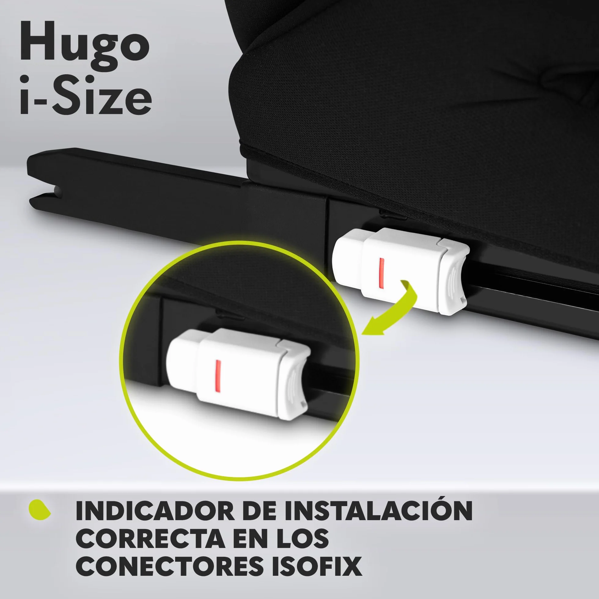 LIONELO HUGO I-SIZE Silla de coche para bebés, Grupo 2 3, de 100 cm a 150 cm Montaje ISOFIX Reposacabezas Memory Foam ajustable Protección lateral Reposabrazos cómodos Respaldo extraíble
