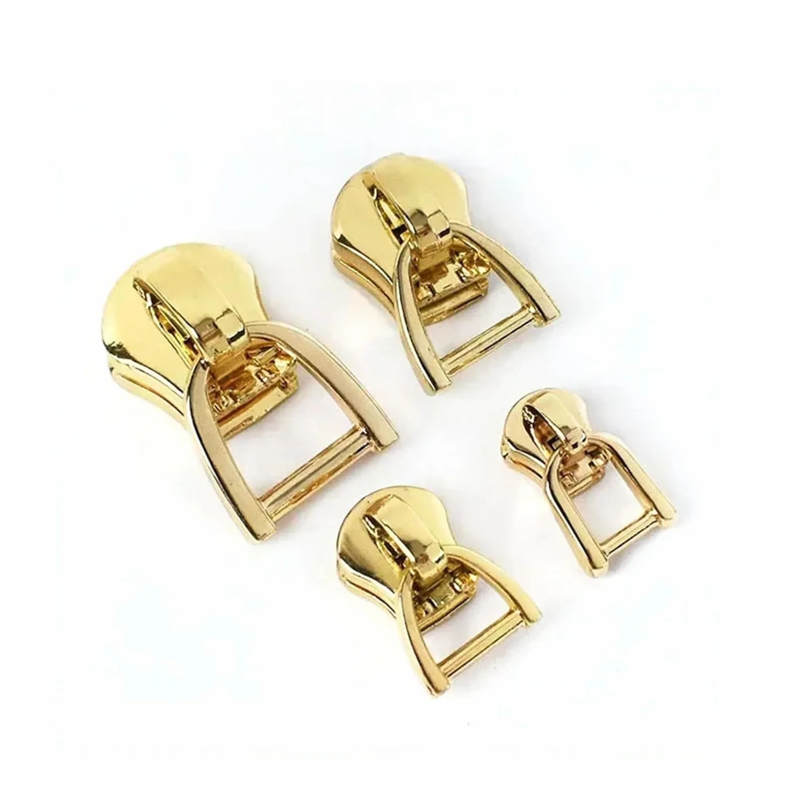 Tirador de cremallera for Metal, anillo en D, deslizadores, bolsas, chaqueta, cierre cremalleras repuesto, accesorios costura DIY, 5-20 piezas, 3#5#8#10#(LightGold,20Pcs,ForMetal-No8)