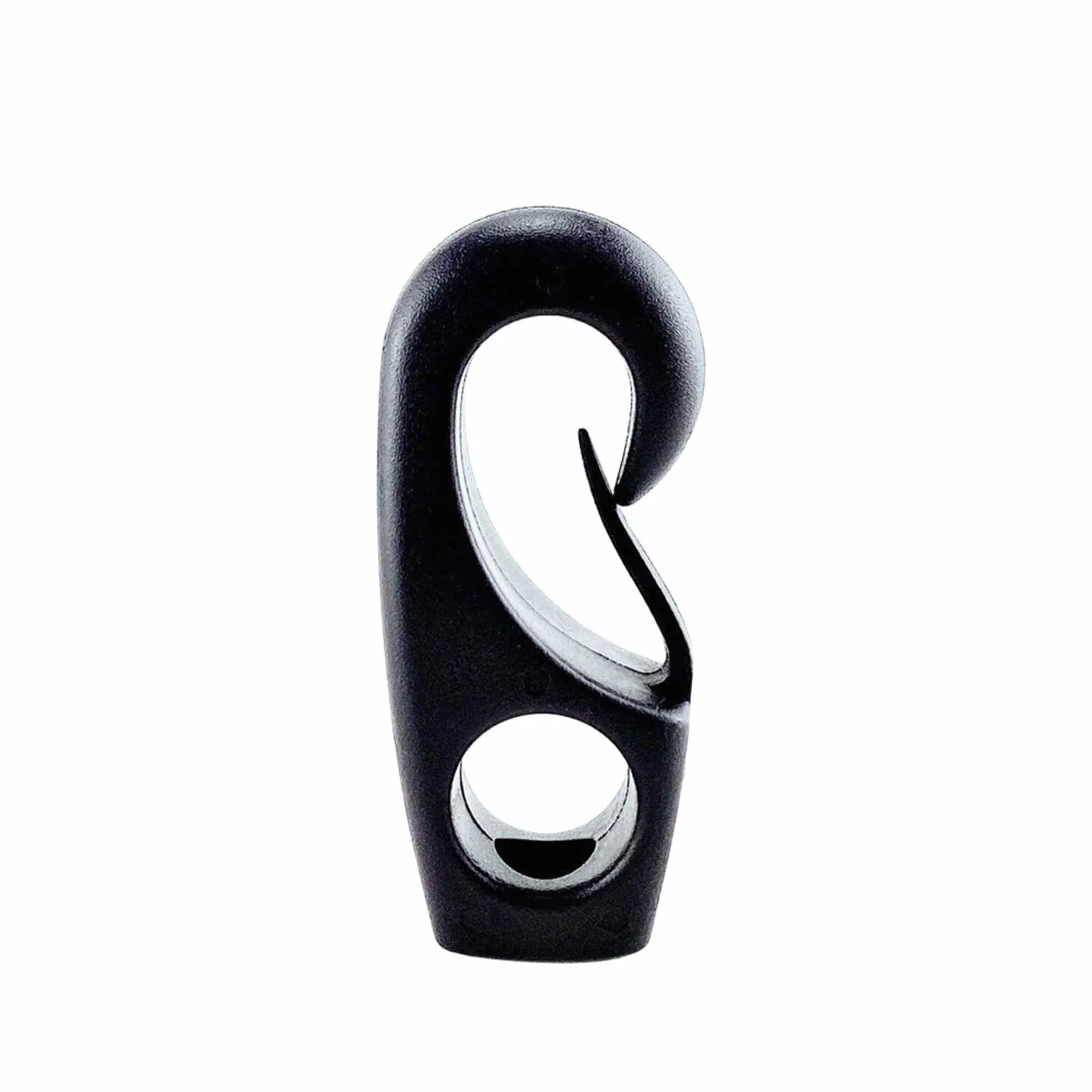 Gancho de plástico negro para barcos, gancho de cuerda elástica, accesorios para kayak