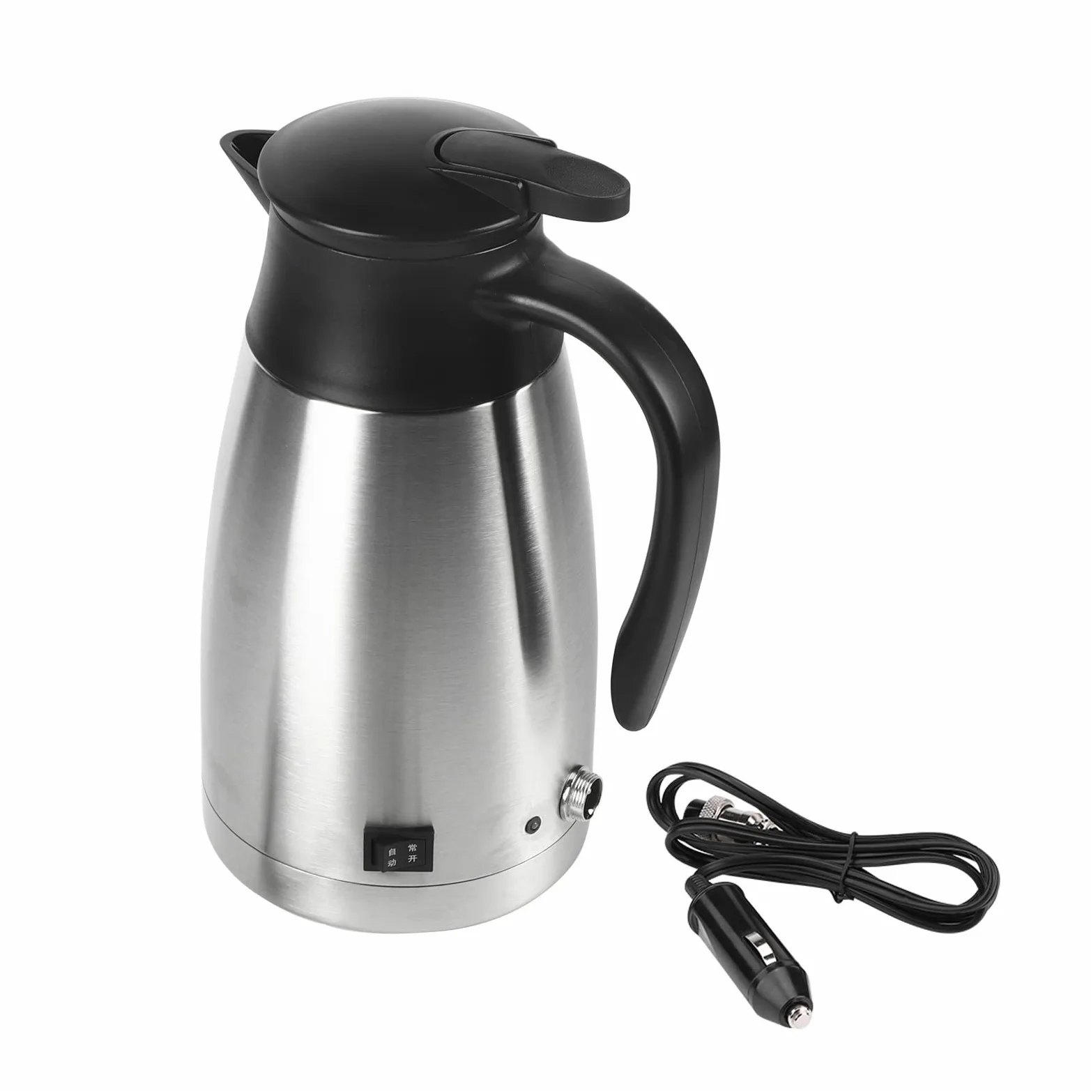 Yctze Caldera eléctrica en la taza de calefacción del coche - 1000 ml 12 V 24 V Electricidad de acero inoxidable en la caldera del coche - viaje - termos