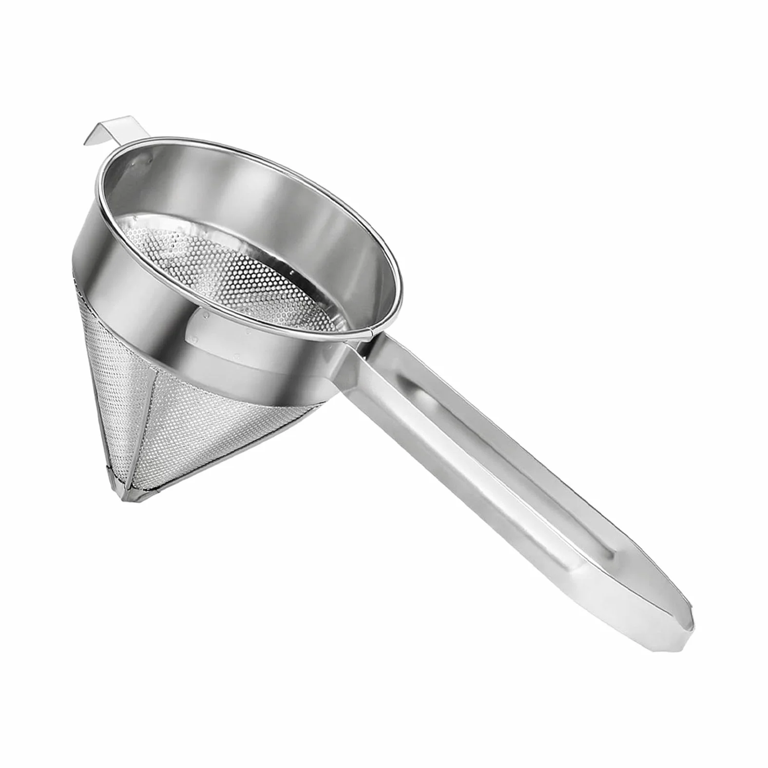 MagiDeal Colador de Caldo de Acero Inoxidable coladores cónicos colador de Tapa China de Cocina colador Mango Reforzado Malla Fina