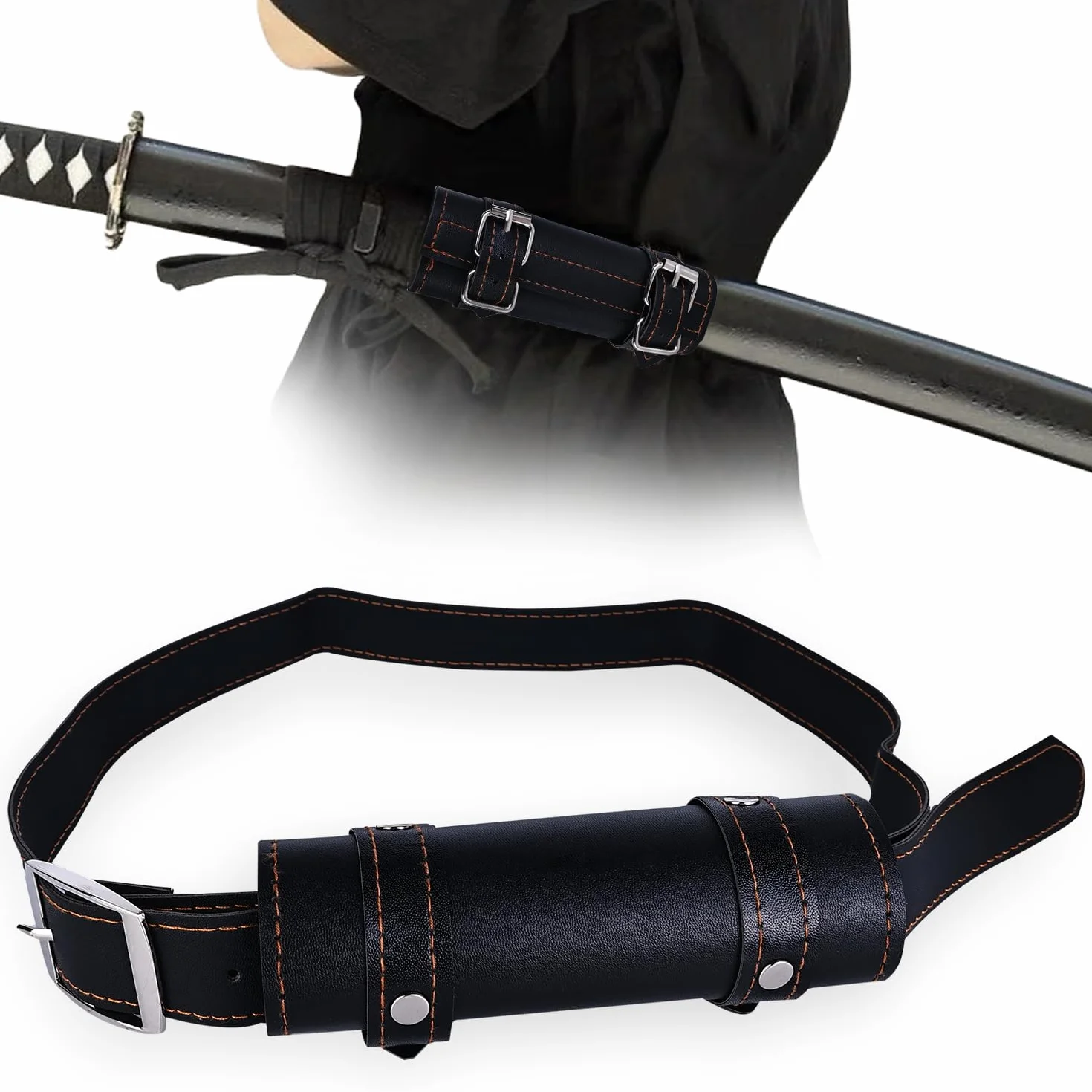Nizirioo Soporte para espadas con cinturón 105 cm para cosplay samurai