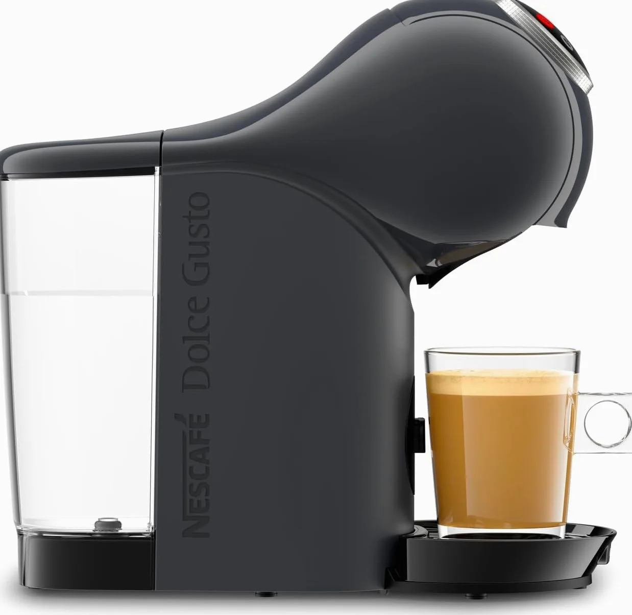 Krups Dolce Gusto Genio S Plus, Cafetera Cápsulas, Depósito 0,8L, Negra | Ultracompacta, 15 Bares, Bebidas calientes y frías, Tecnología Automática, 4 Niveles temperatura, Espresso Boost, KP340B