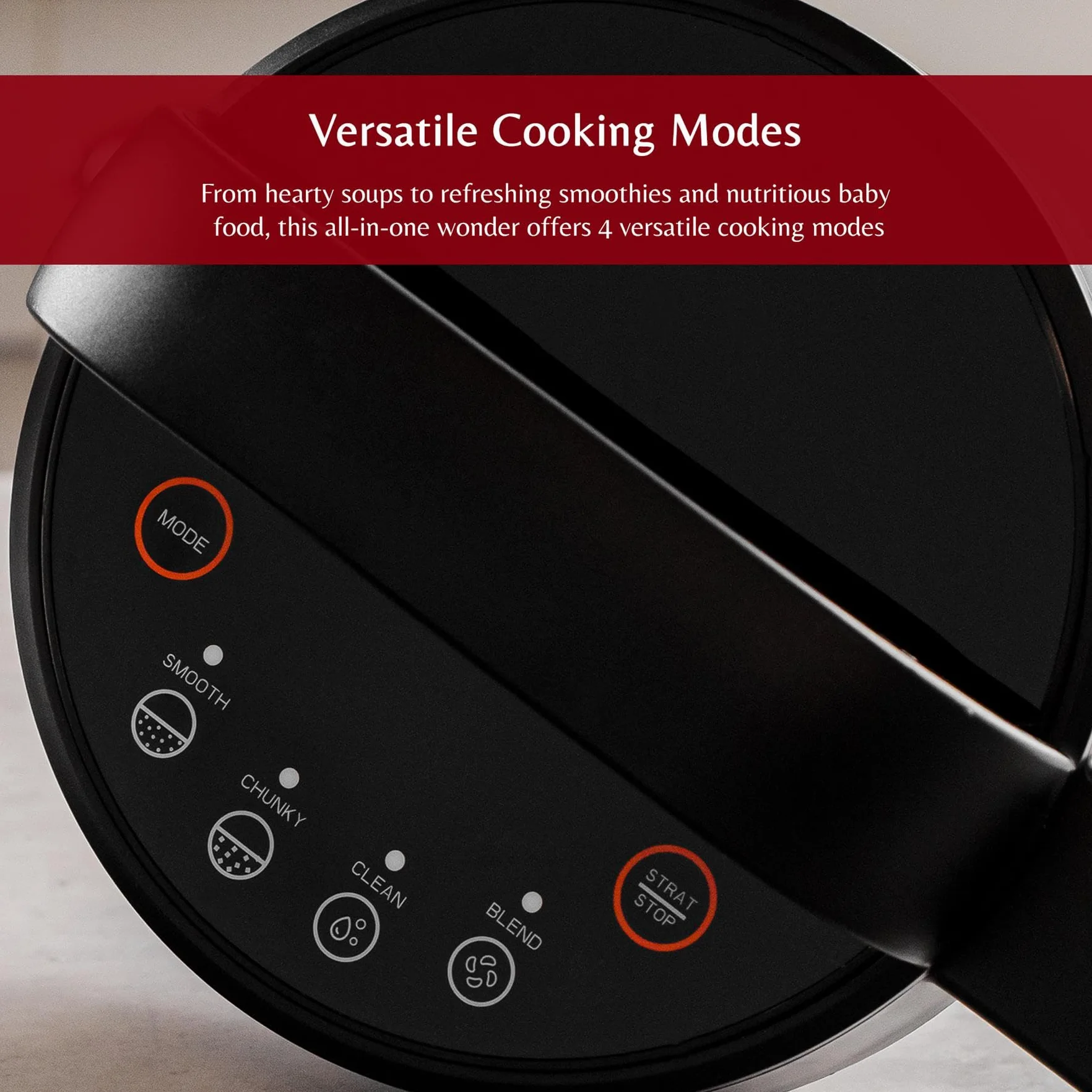Innoteck Kitchen Pro - Máquina de sopa de 1,6 L con jarra de acero inoxidable, ideal para sopas suaves y gruesas o batidos saludables, 4 funciones preestablecidas, pantalla de temporizador digital,