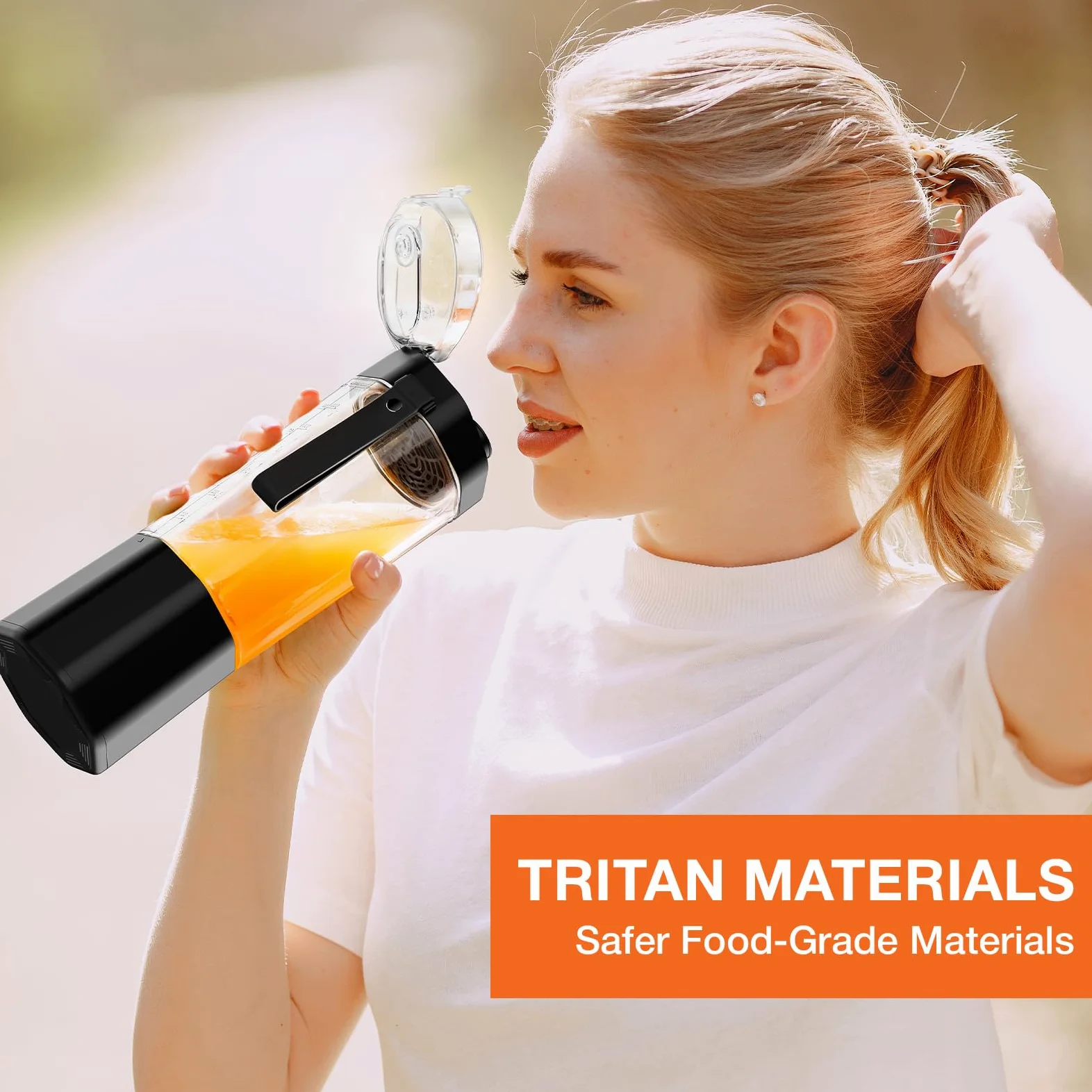 GVODE Batidora Portátil Vaso de Mano, 700ml Licuadora Inalámbrica con Batería 6000mAh, 360W para Triturar Hielo, Smoothies y Proteinshakes, Carga USB-C, IPX8 Resistente al Agua