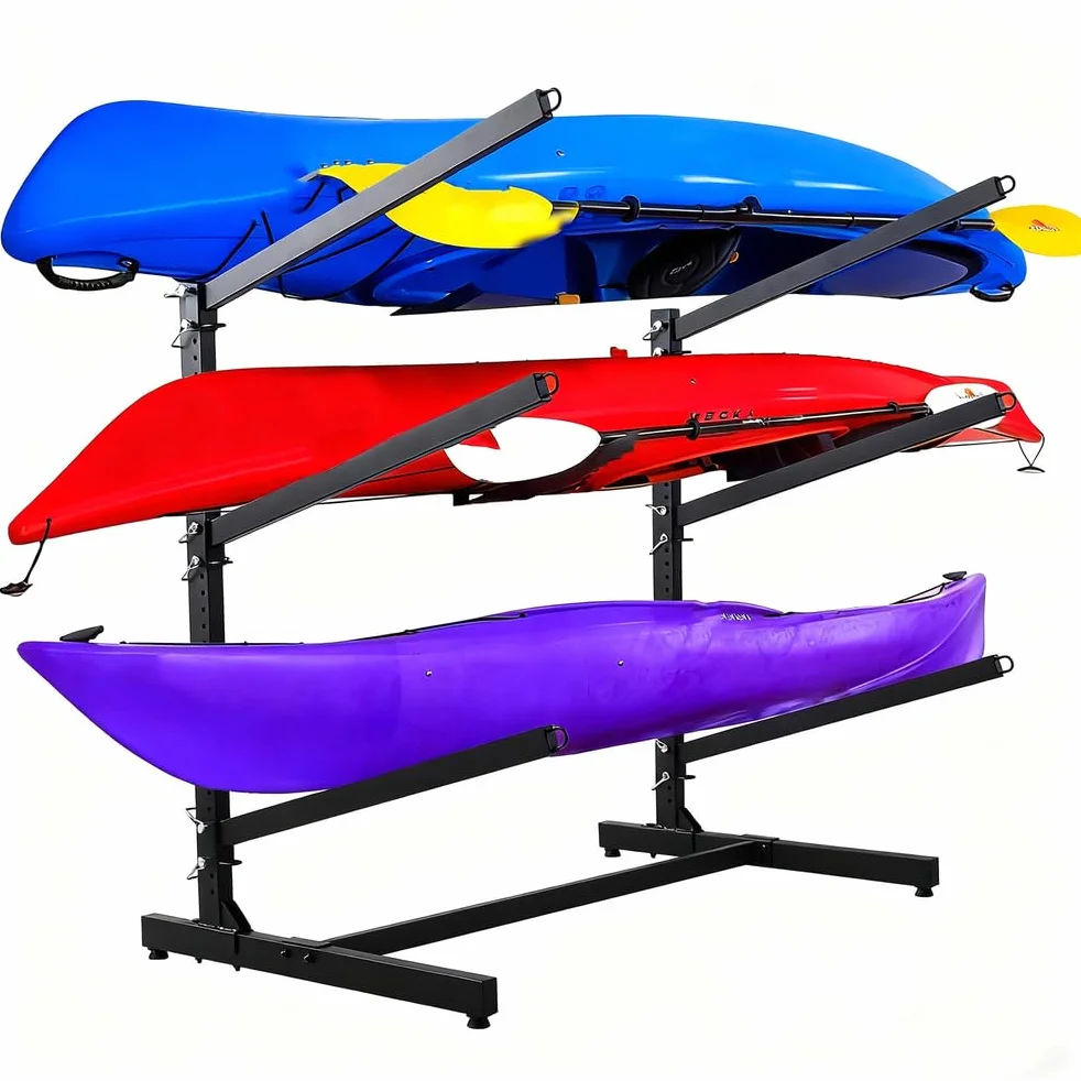 Estante de Almacenamiento Resistente para Kayak 42" para Interiores y Exteriores