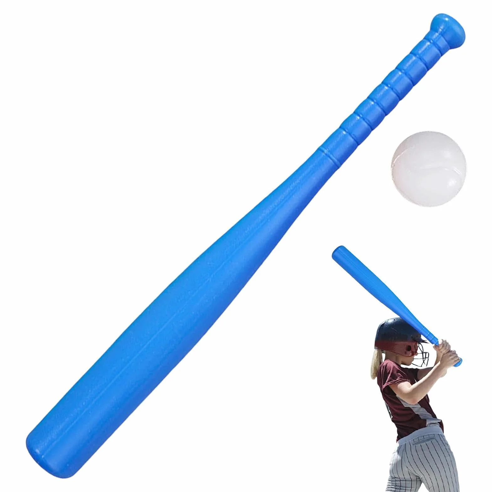 Bate de Béisbol de Entrenamiento Ergonómico PVC Ligero para Niños Niñas Interior Exterior