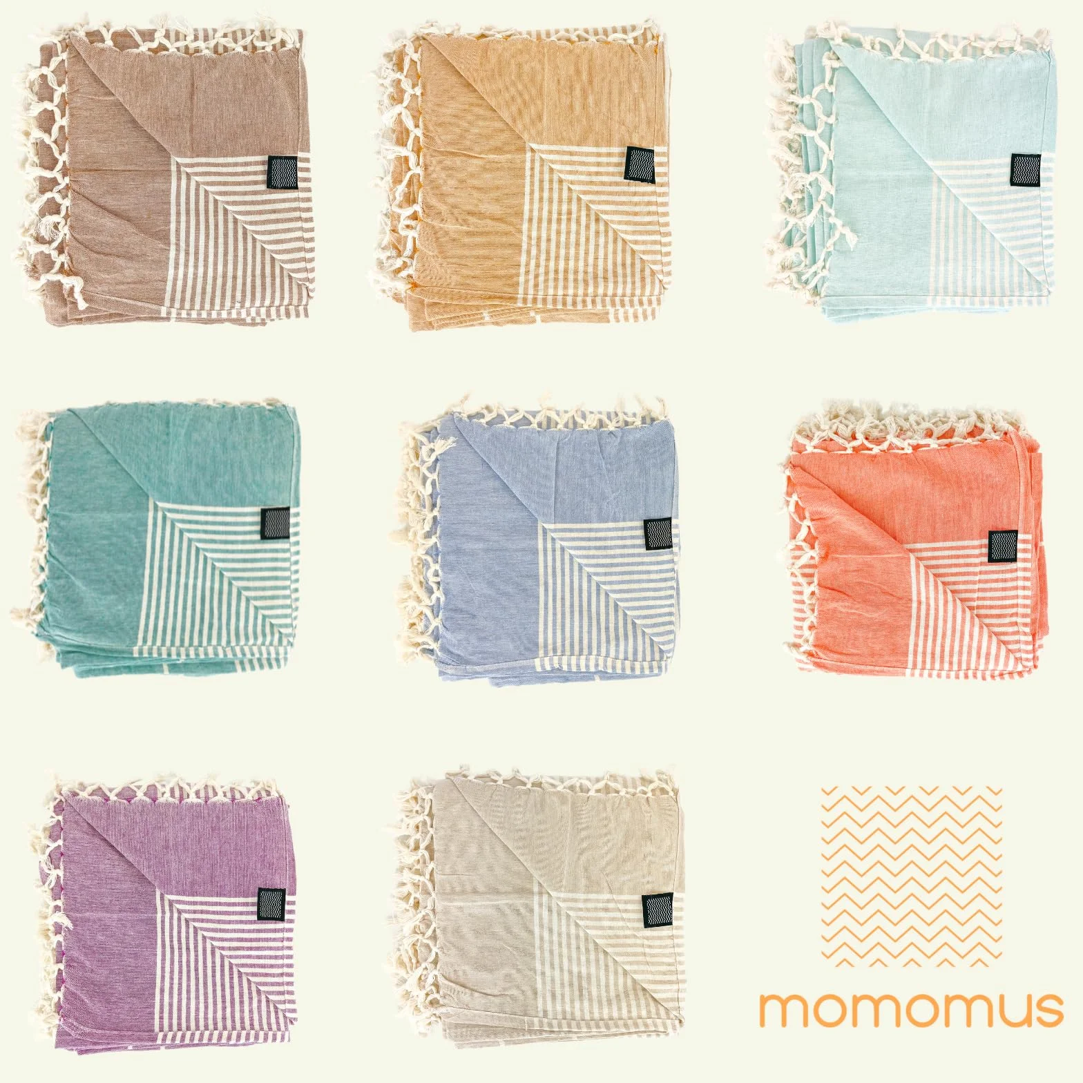 MOMOMUS Fouta Playa XXL, con Flecos y 100% Algodón – Ideal como Toalla de Playa Grande Antiarena, Manta de Picnic, Pareo Gigante o Esterilla Ligera para Piscina – Verde Mar, 210x240 cm