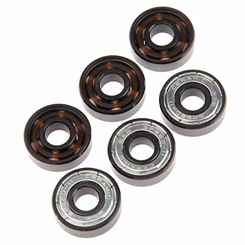 Rodamientos de cerámica 608 ABEC-11 6 cuentas para monopatín y patinaje