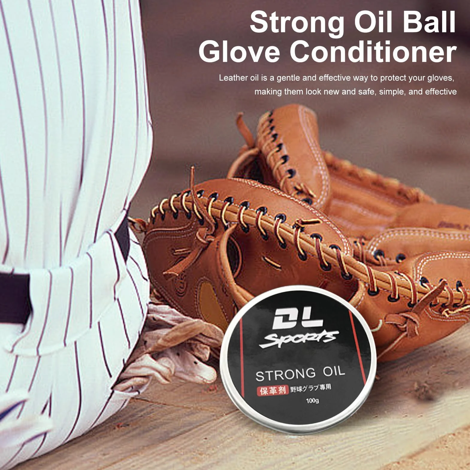 Acondicionador de Guantes de Béisbol, Bálsamo Restaurador, Crema para Cuidado de Equipo de Sóftbol, Fórmula Profesional de Reparación