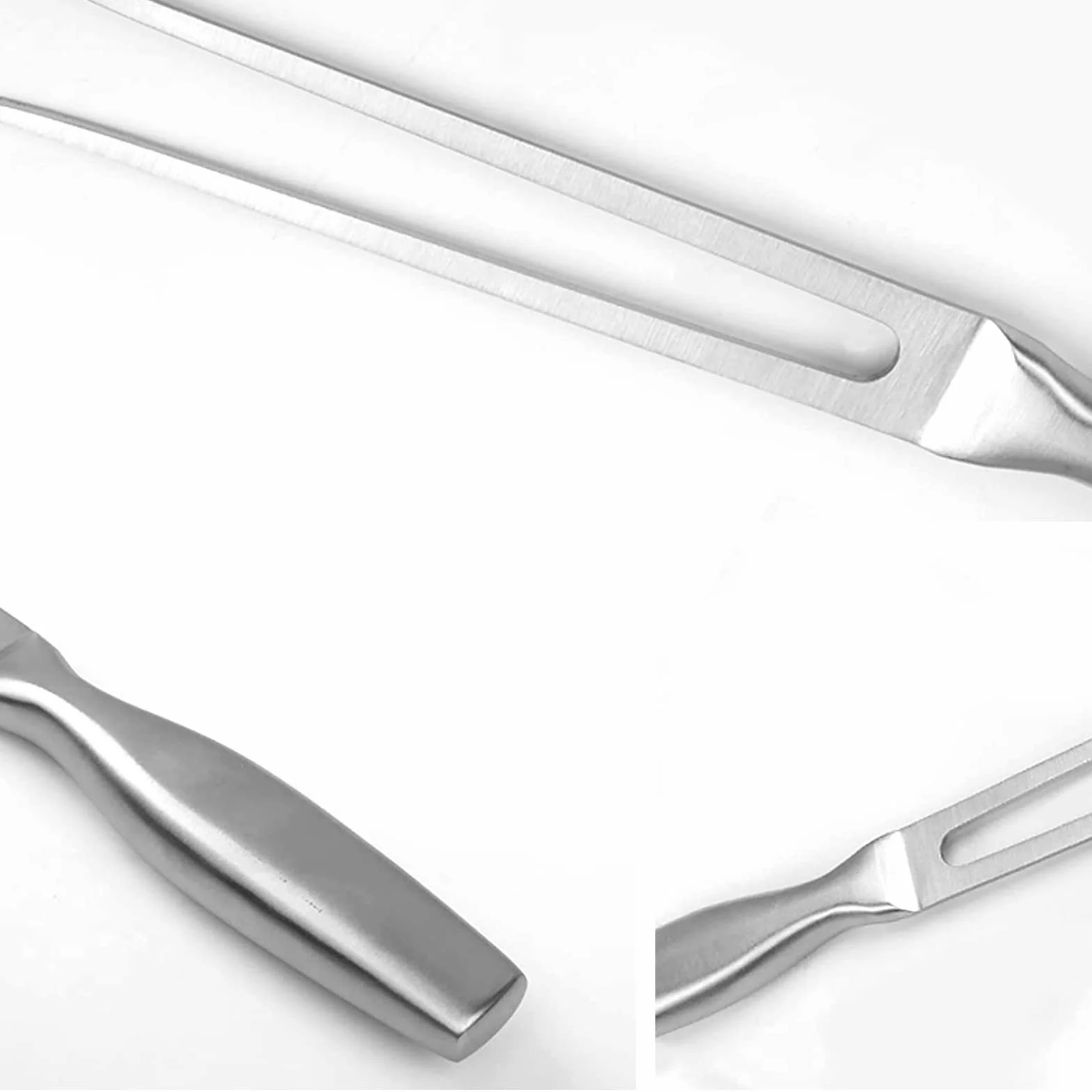 GuDoQi Tenedor de Carne de Acero Inoxidable Horquilla de Tallado 27 cm / 10.7 "