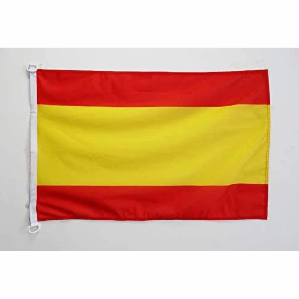 AZ FLAG Bandera de ESPAÑA SIN Armas 150x90cm Uso Exterior - Bandera ESPAÑOLA SIN Escudo 90 x 150 cm Anillos
