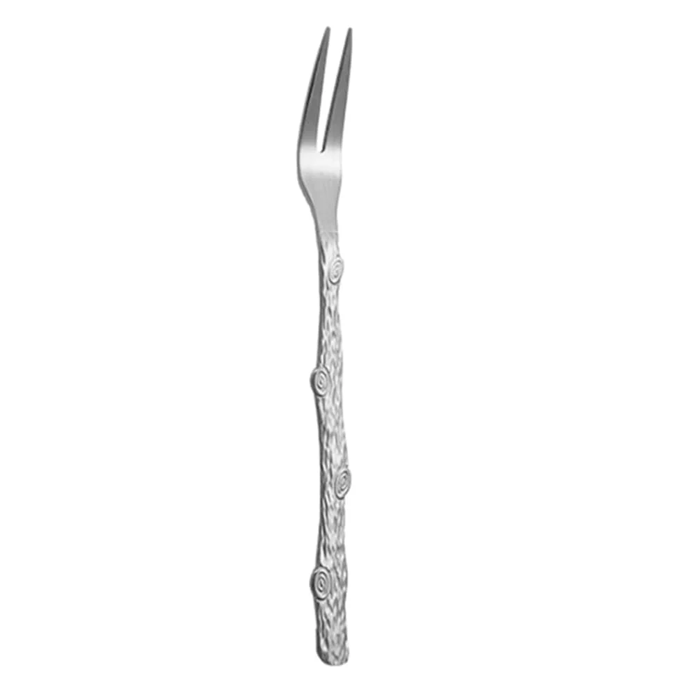 LYVQZPWLRcuchara de Acero Inoxidable, Tenedor de Fruta Tenedor de Fruta Tenedor de Postre Creativo Tenedor Occidental for Postre Pastel Fruta(Silver)