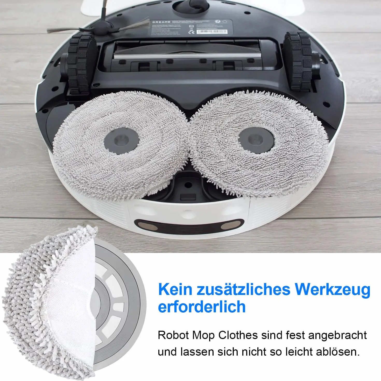 8 Unidades de toallitas para Roborock Q Revo, Lavables/Reutilizables, Microfibra, Accesorios de Repuesto, adecuados para la Limpieza de dormitorios, Salas de Estar, hoteles