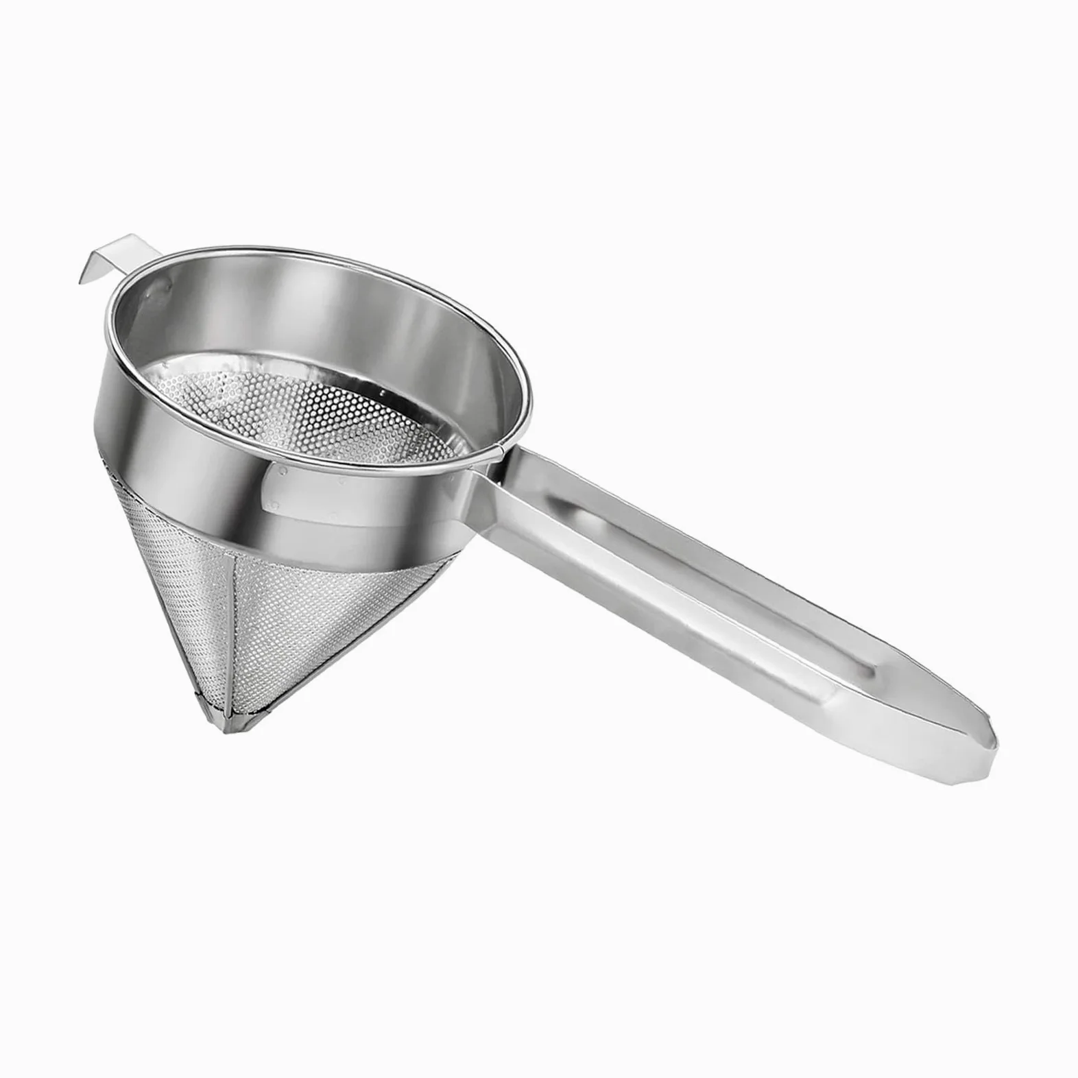 MagiDeal Colador de Caldo de Acero Inoxidable coladores cónicos colador de Tapa China de Cocina colador Mango Reforzado Malla Fina