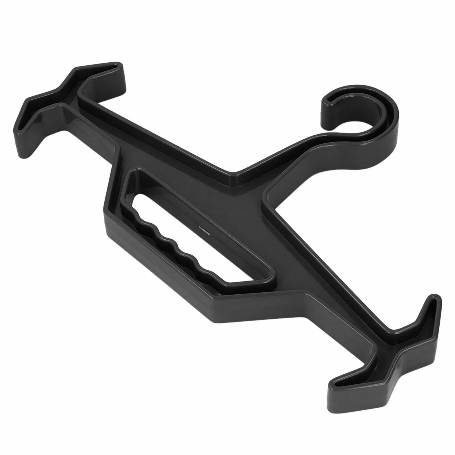 Denash Exposición de Ropa Ligera de Percha de Servicio Pesado Equipos Tácticos, Aplicación de la Ley y Armadura de Cuerpo, Diseño Portátil (Black)