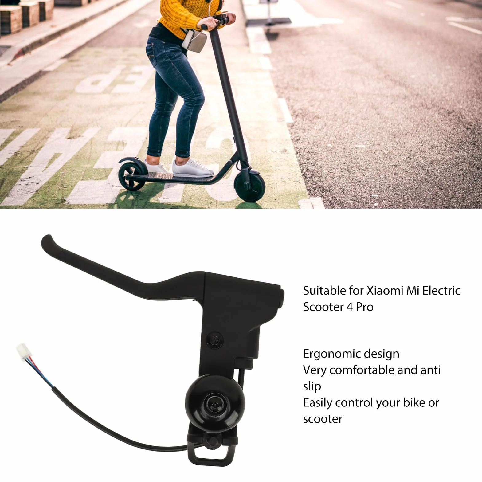 Palanca de Freno para Xiaomi 4 Pro, Mango de Aleación de Aluminio para Scooter Eléctrico