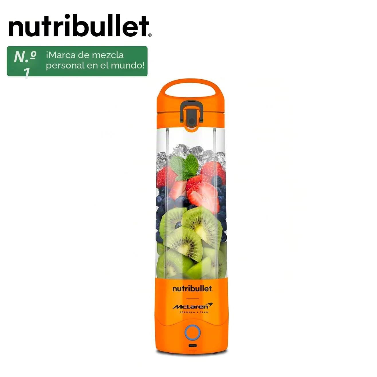 nutribullet Licuadora portátil McLaren (gris y papaya)