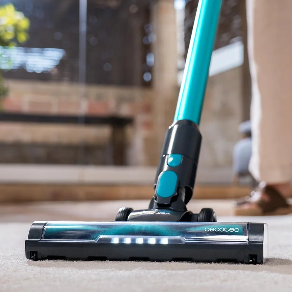 Cecotec Aspiradora Escoba sin Cable Conga Rockstar P50 X-Treme. 80AW, 20000Pa, Motor BDLC con 265W, Autonomía 50mins en Modo Eco, Cepillo Mixto con HairOut, Antienredos, Depósito XXL