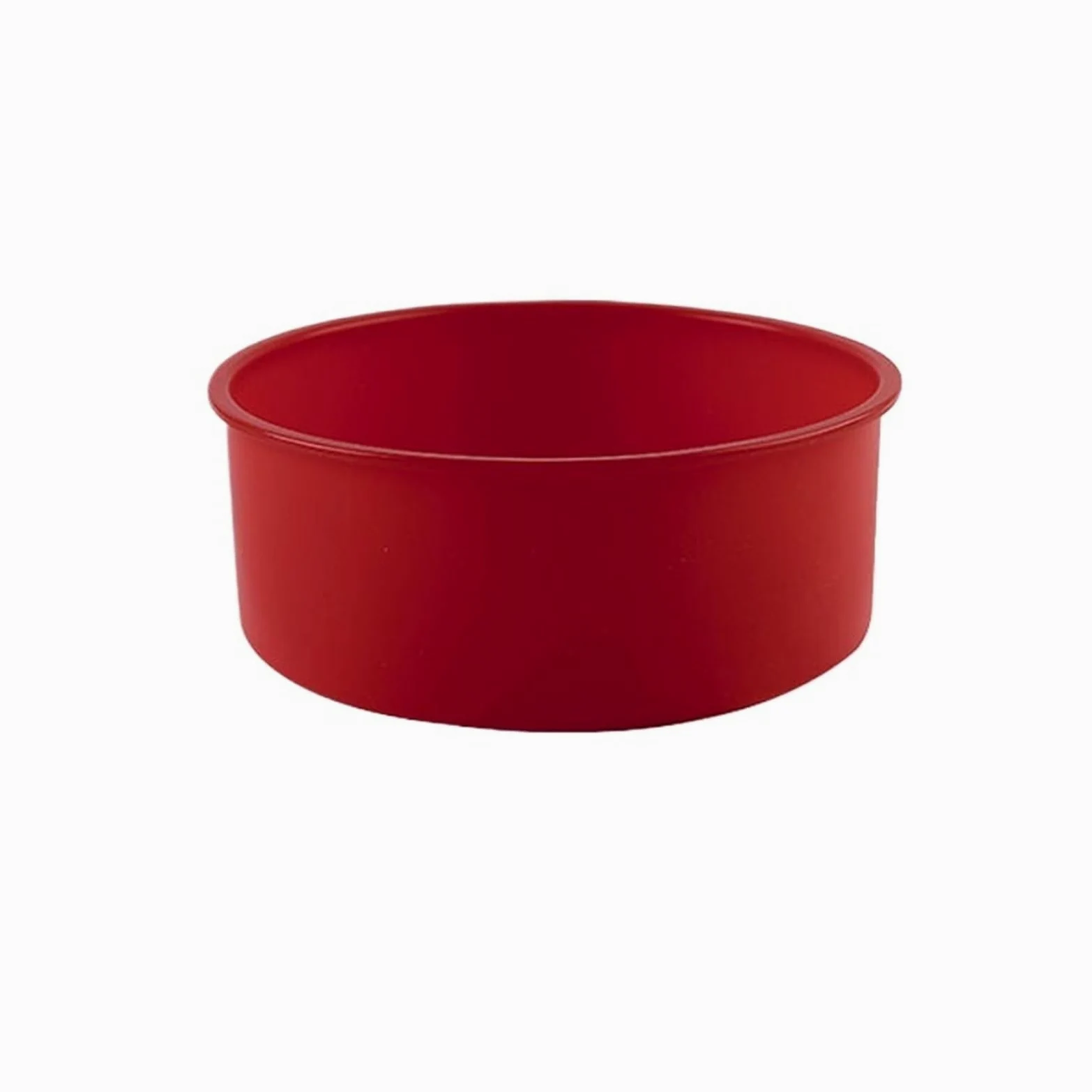 2 moldes redondos de silicona antiadherentes for hornear pasteles, fondant, cilíndricos, for repostería, utensilios cocina para Pasteles(Deep red,8 inch)