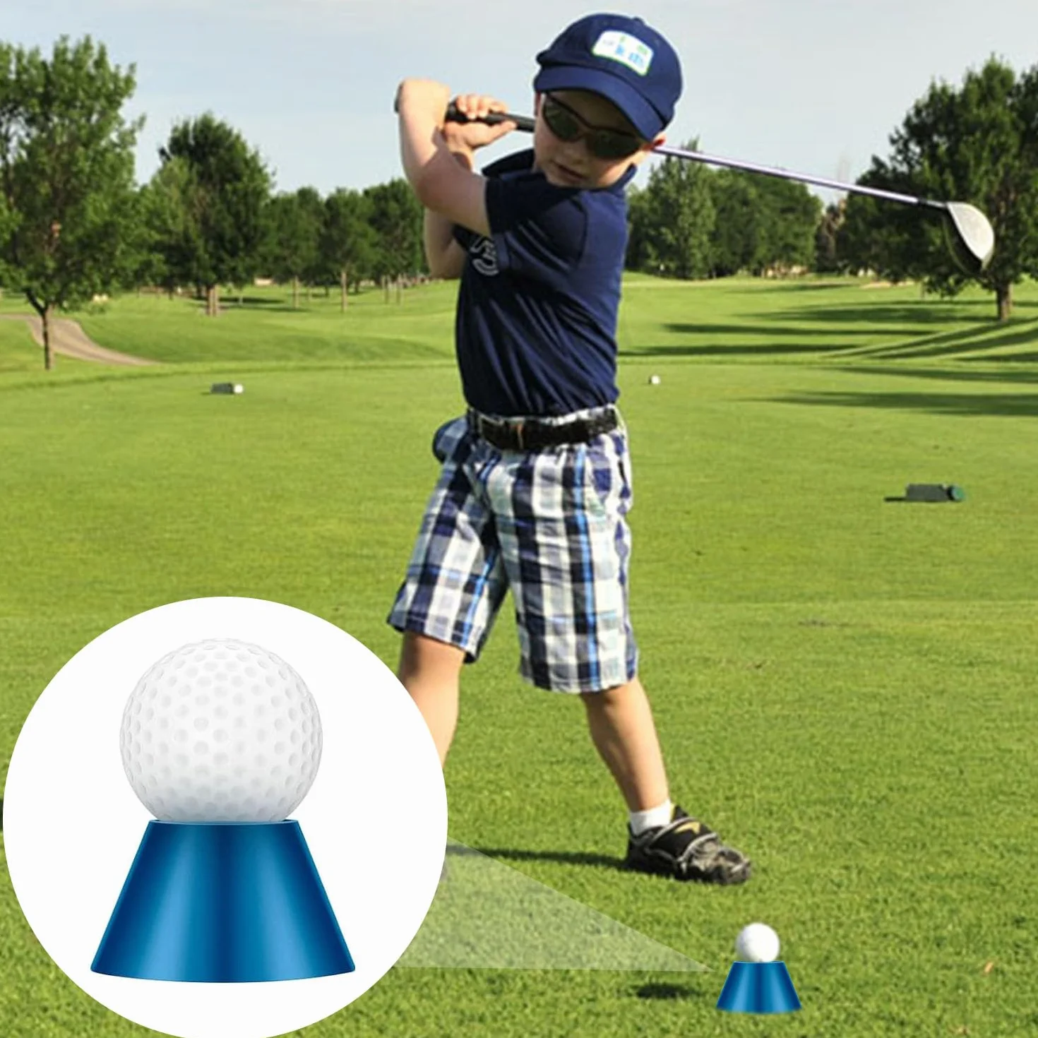 Jumbo Tees de Golf Caucho, Tees de Invierno Goma Multicolor Varias Alturas para Interiores