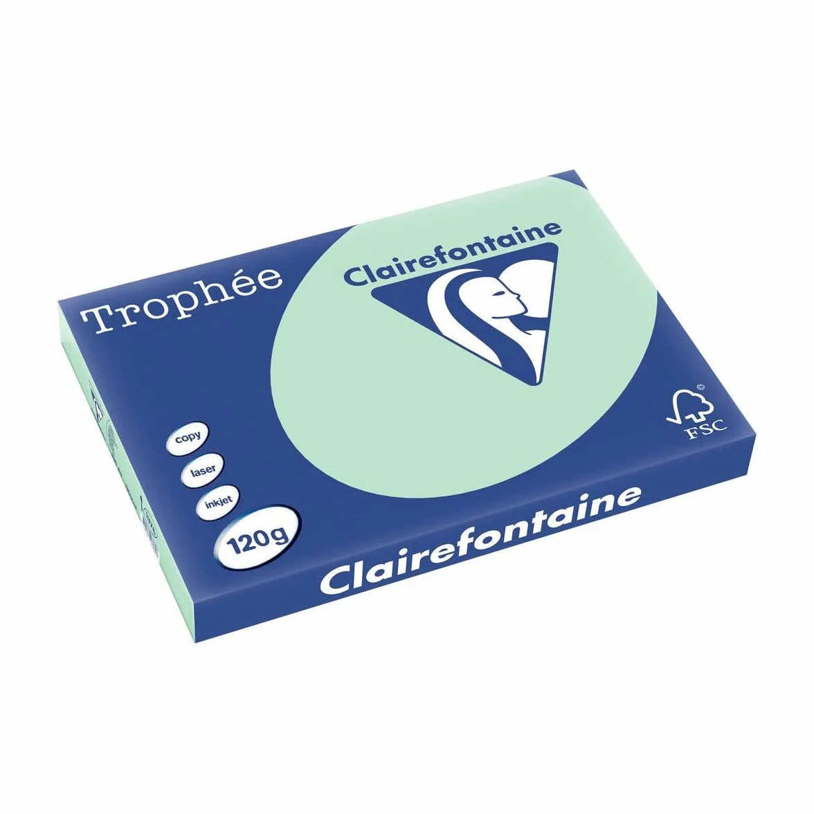 Clairefontaine Trophée - Resma de papel, 250 hojas, A3, 42 x 29.7 cm, color verde