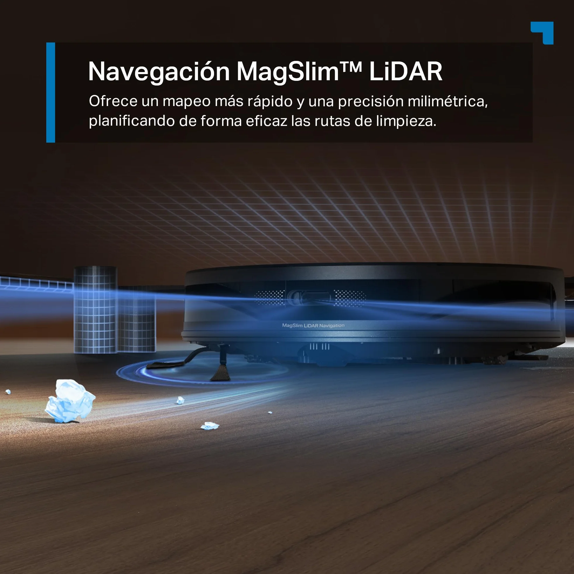 Tapo RV20 MAX – Robot Aspirador y Friegasuelos 4 en 1, Ultrasucción 5300Pa, Navegación LiDAR MagSlim, Limpieza Inteligente IQ+, Diseño Ultrafino 83mm, Limpieza Personalizable con App, Alexa y Google