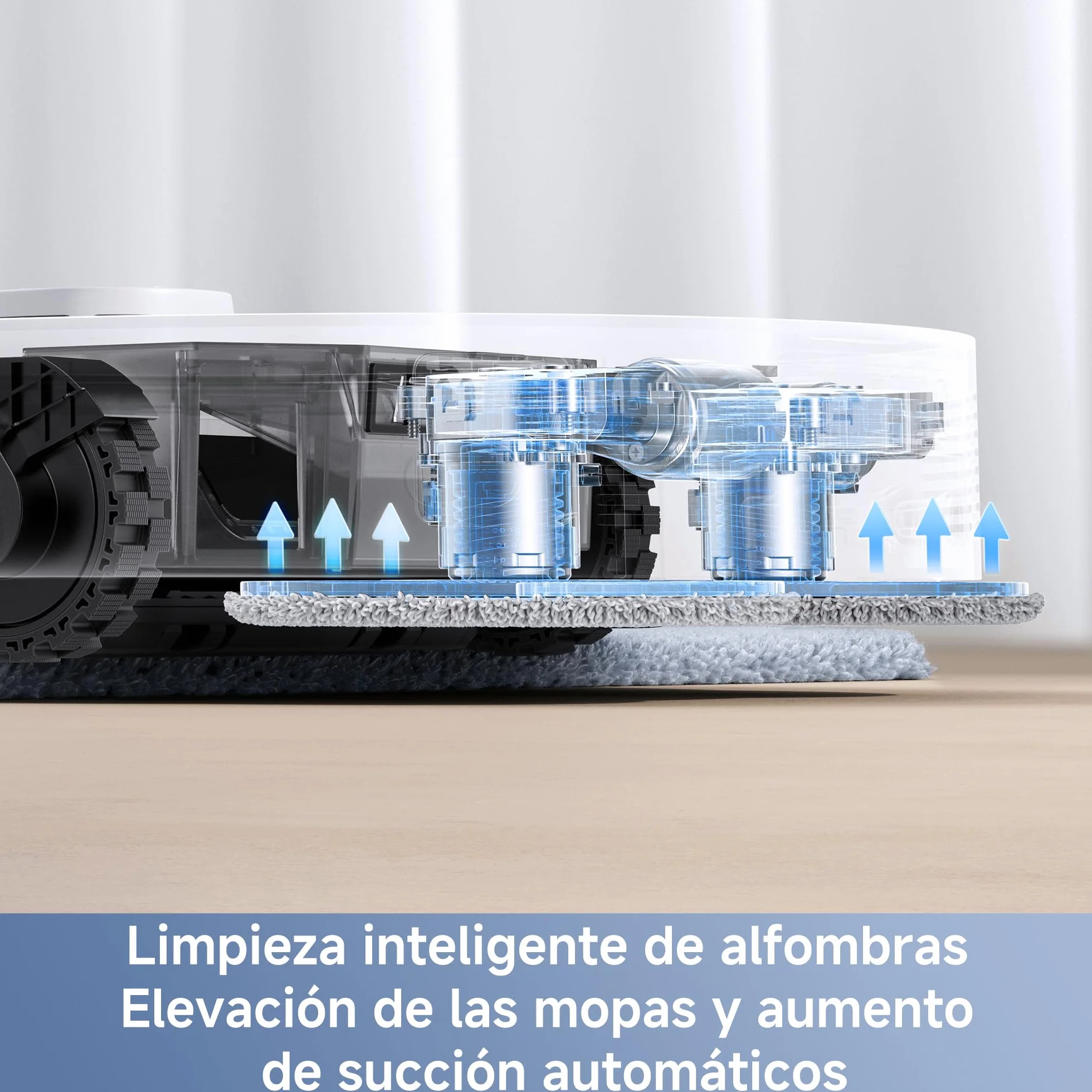 Mova E40 Ultra Robot Aspirador y Fregasuelos 19.000 Pa Tecnología de Fregado MaxiReach, Cepillo Lateral Antienredos, hasta 75 Días de Limpieza sin Intervenir Modo para Mascotas Estación Todo en Uno