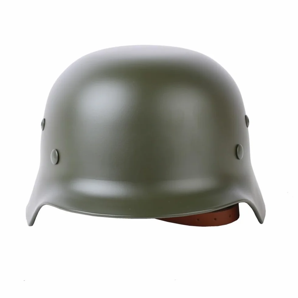 Casco alemán de Acero M35 de la Segunda Guerra Mundial con Forro de Cuero for Paintball y Airsoft